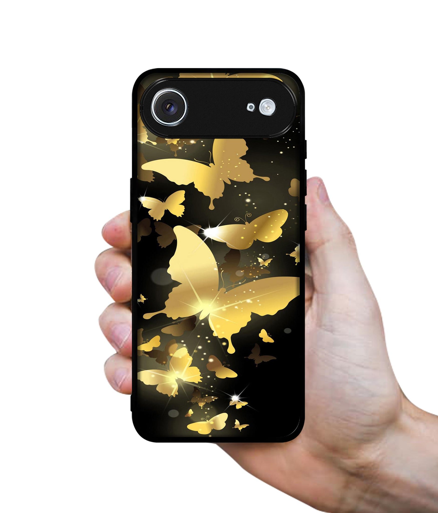 Golden Butterfly Pattern Designer 2D Printed Back Case Cover for Apple iPhone 17 Air