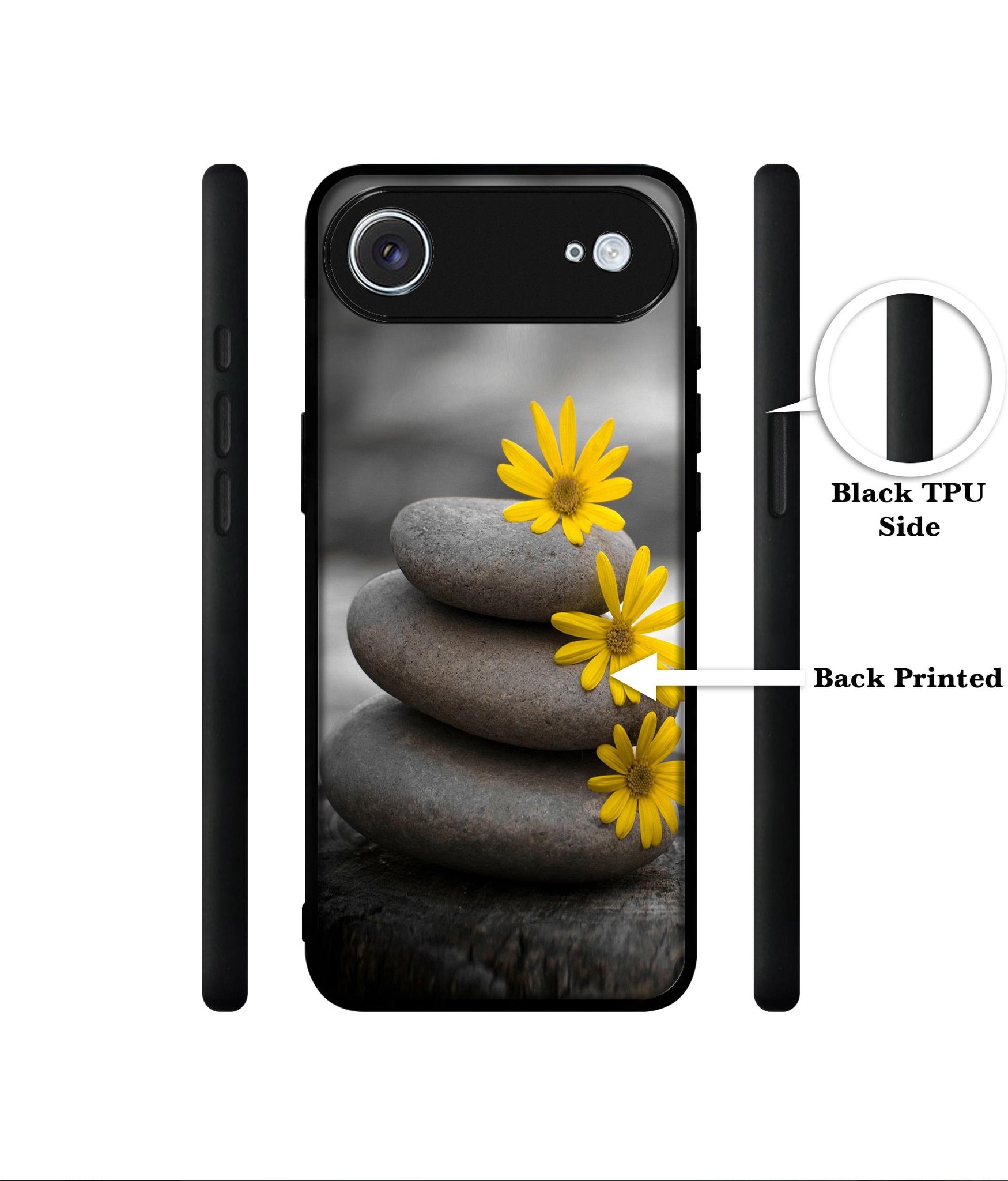 Stones And Flower Designer 2D Printed Back Case Cover for Apple iPhone 17 Air