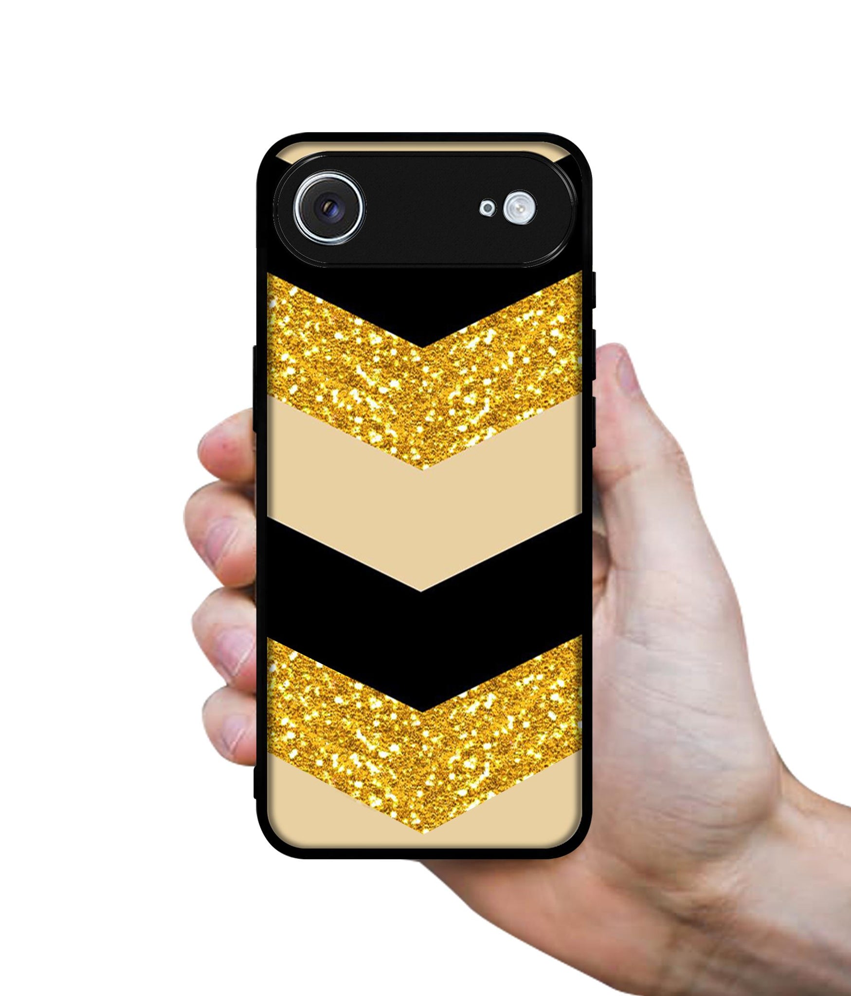 Black & Gold Designer 2D Printed Back Case Cover for Apple iPhone 17 Air