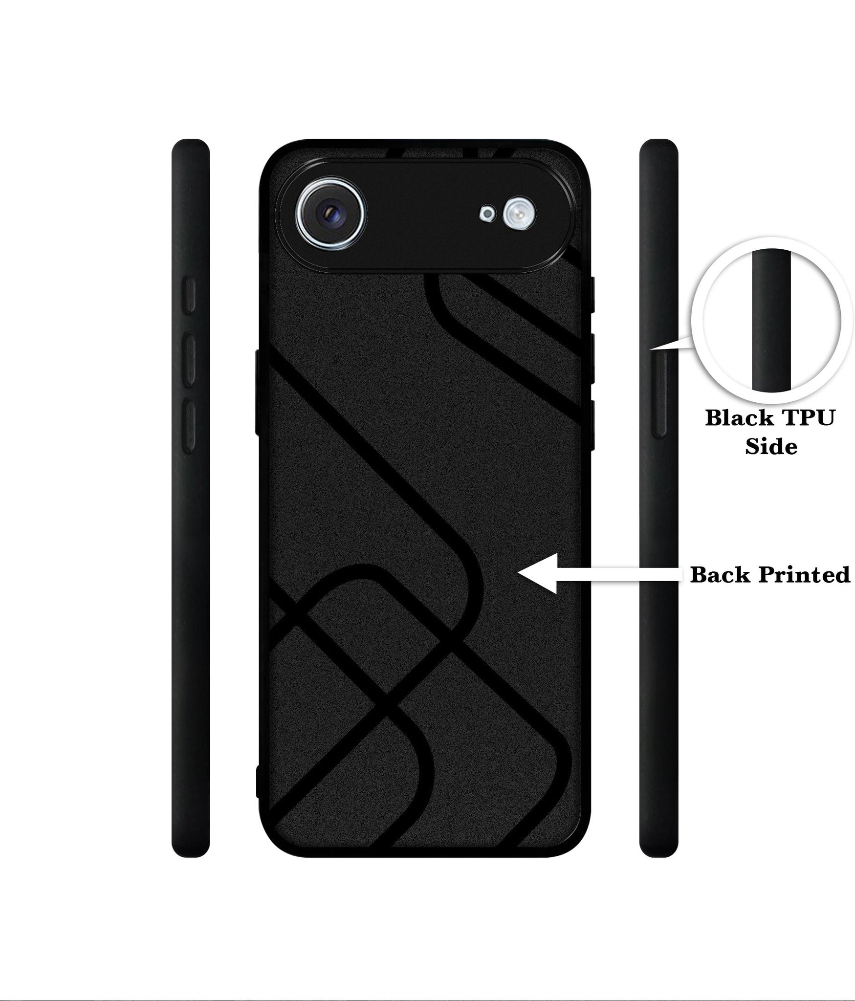 Zig-Zag Black Line Designer 2D Printed Back Case Cover for Apple iPhone 17 Air