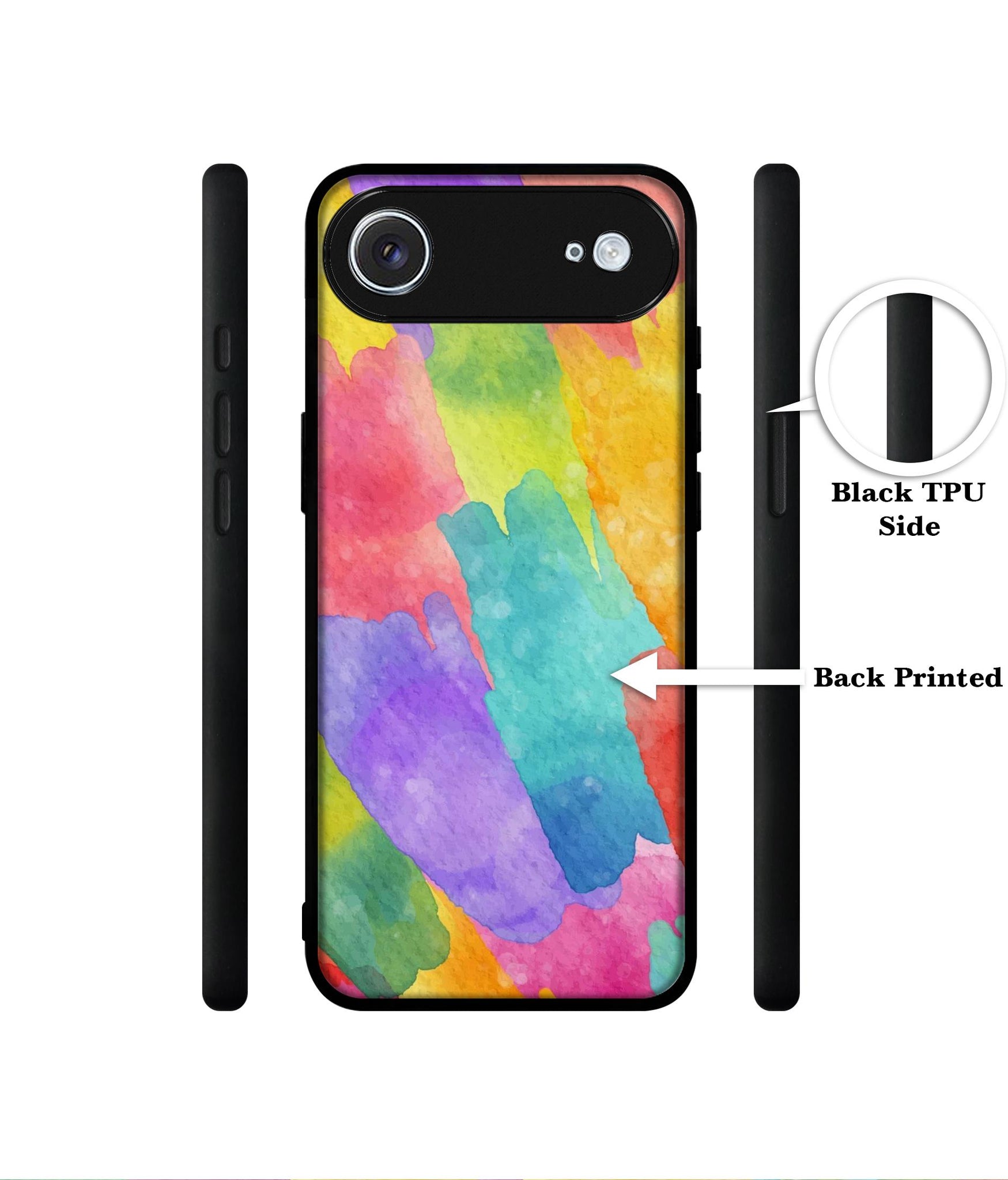 Water Paint Colorful Abstract Designer 2D Printed Back Case Cover for Apple iPhone 17 Air