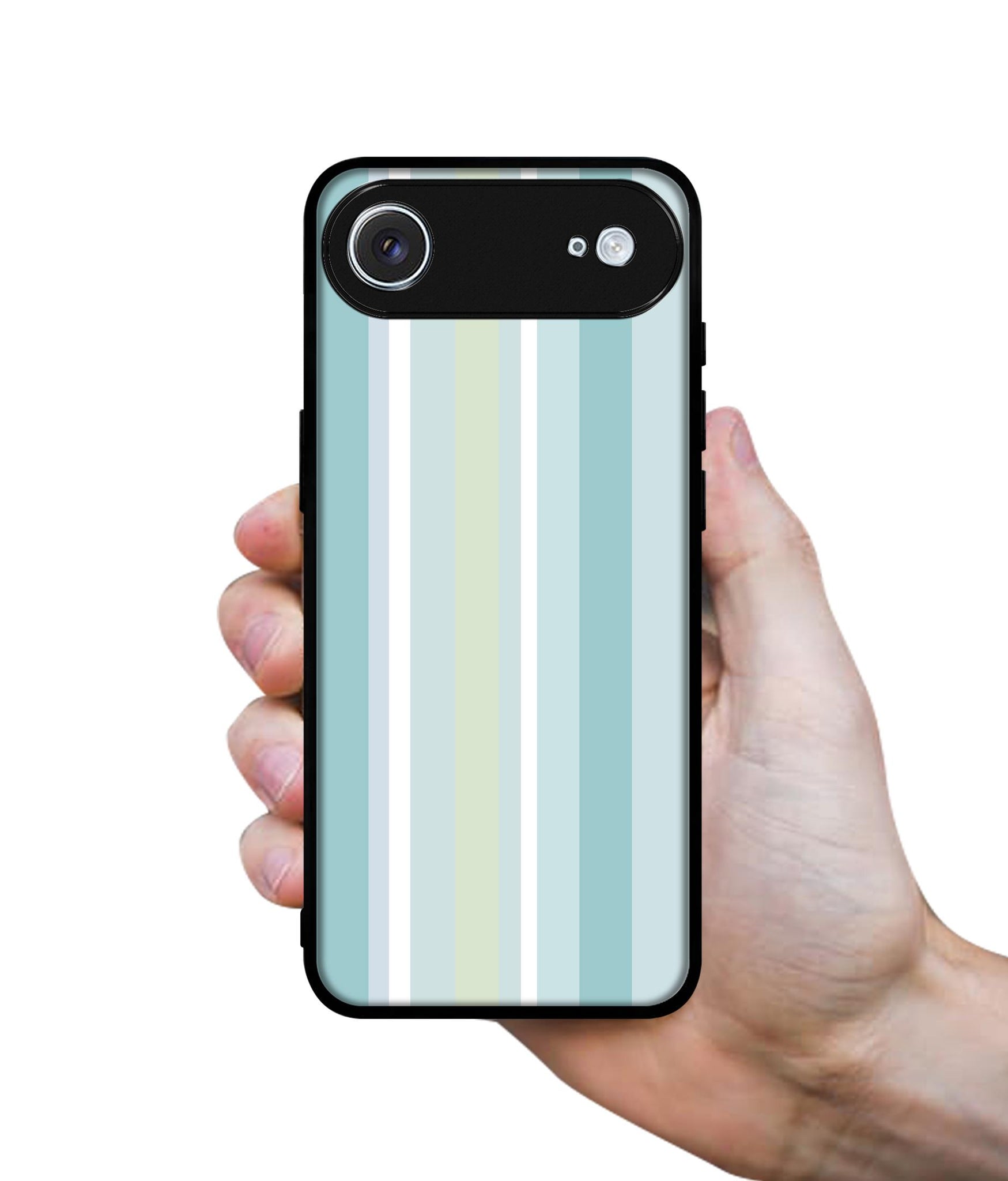 Light Green Stripes Designer 2D Printed Back Case Cover for Apple iPhone 17 Air