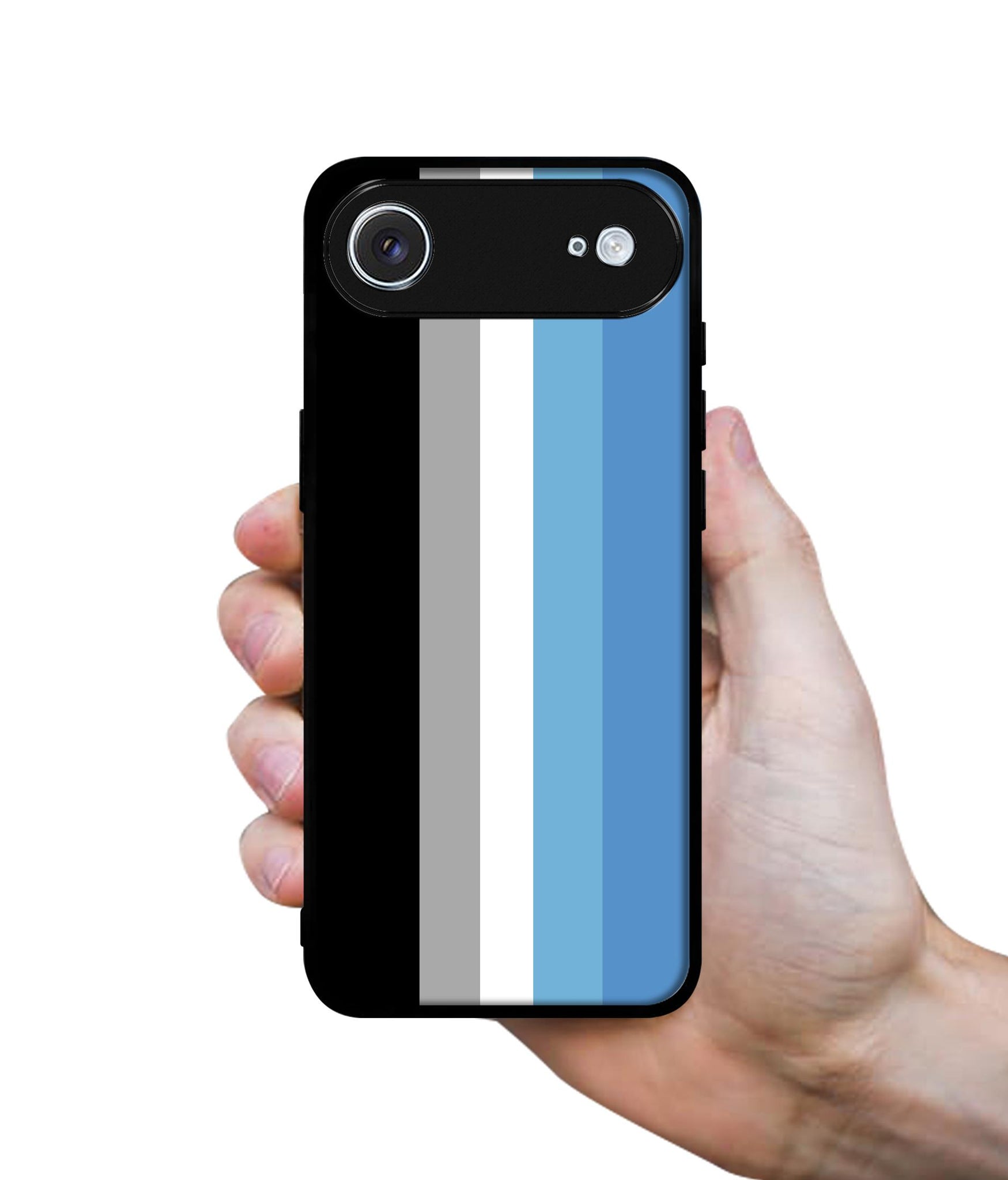 White and Blue Lines Designer 2D Printed Back Case Cover for Apple iPhone 17 Air