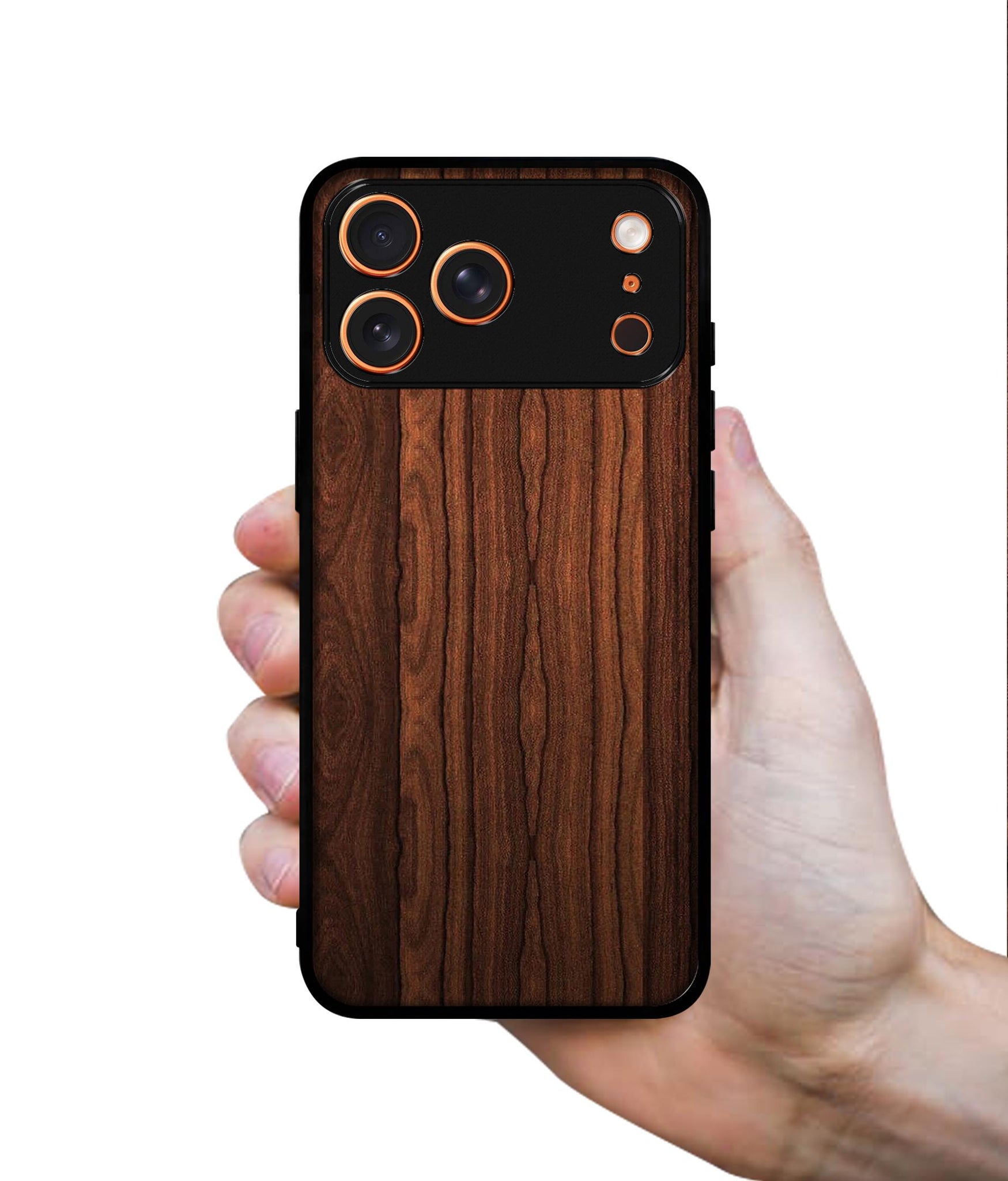 Brown Wooden Texture Designer 2D Printed Back Case Cover for Apple iPhone 17 Pro