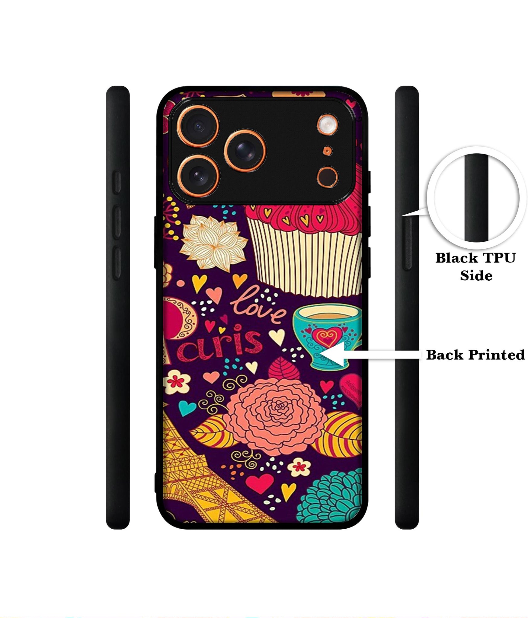 Paris Flower Love Designer 2D Printed Back Case Cover for Apple iPhone 17 Pro