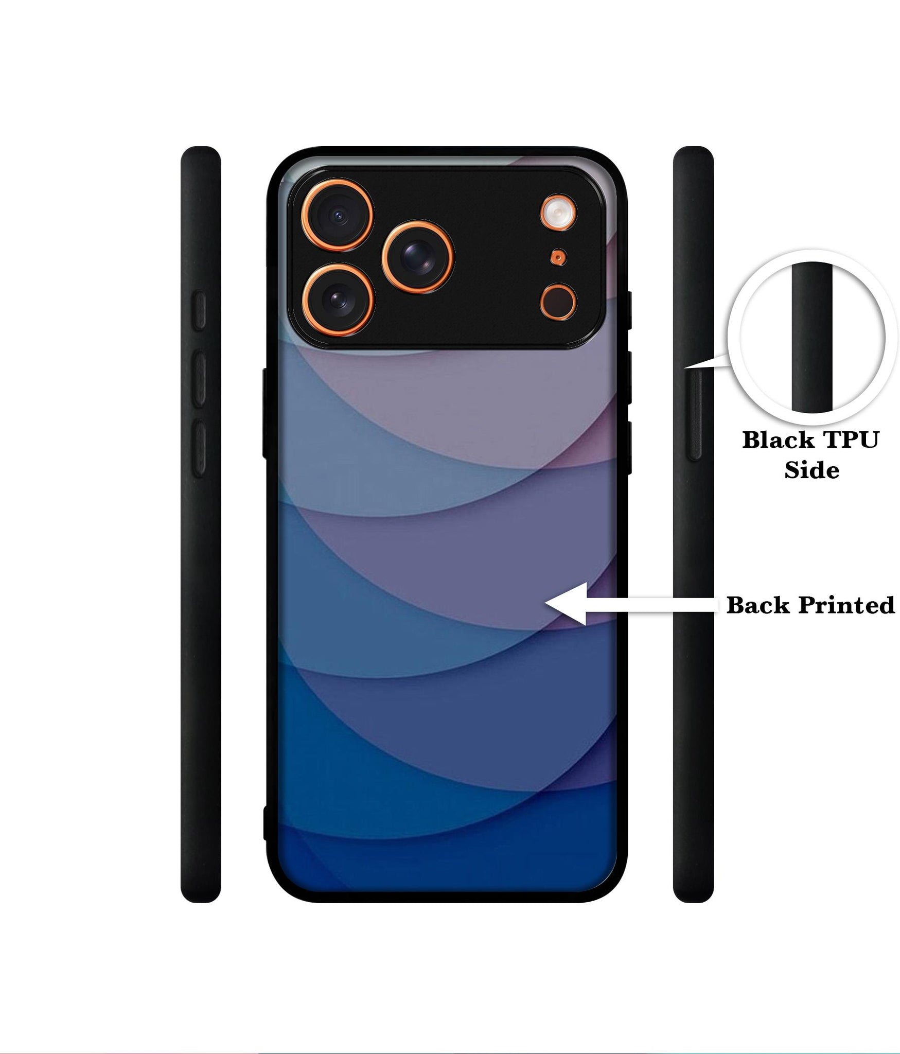 Waves Pattern Print Designer 2D Printed Back Case Cover for Apple iPhone 17 Pro