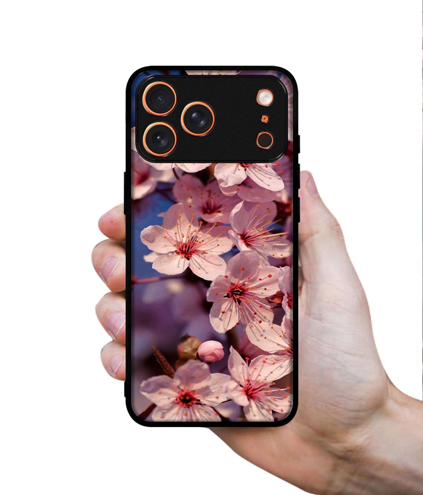 Pink Flowers Pattern Designer 2D Printed Back Case Cover for Apple iPhone 17 Pro