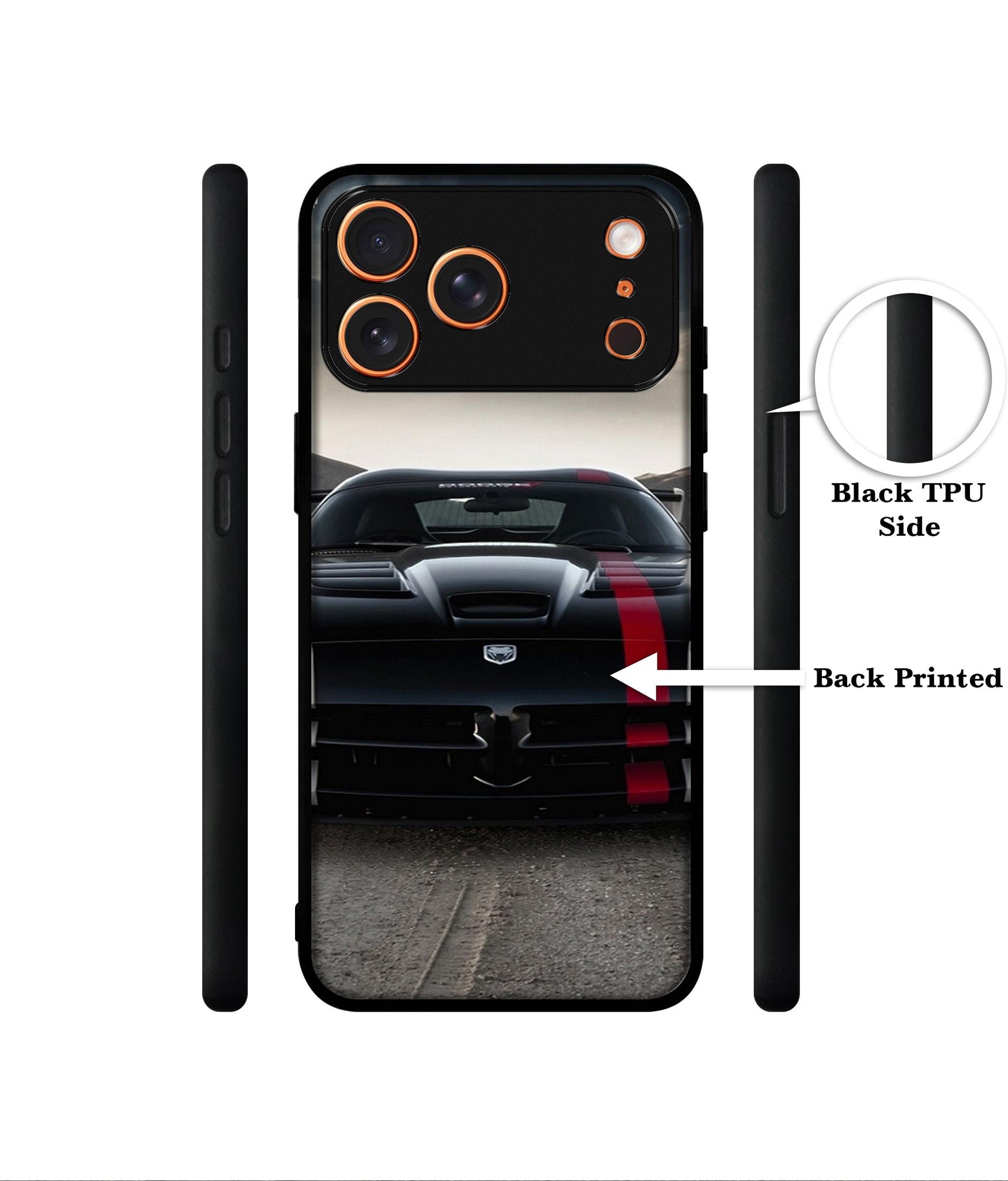 Sports Car Pattern Designer 2D Printed Back Case Cover for Apple iPhone 17 Pro