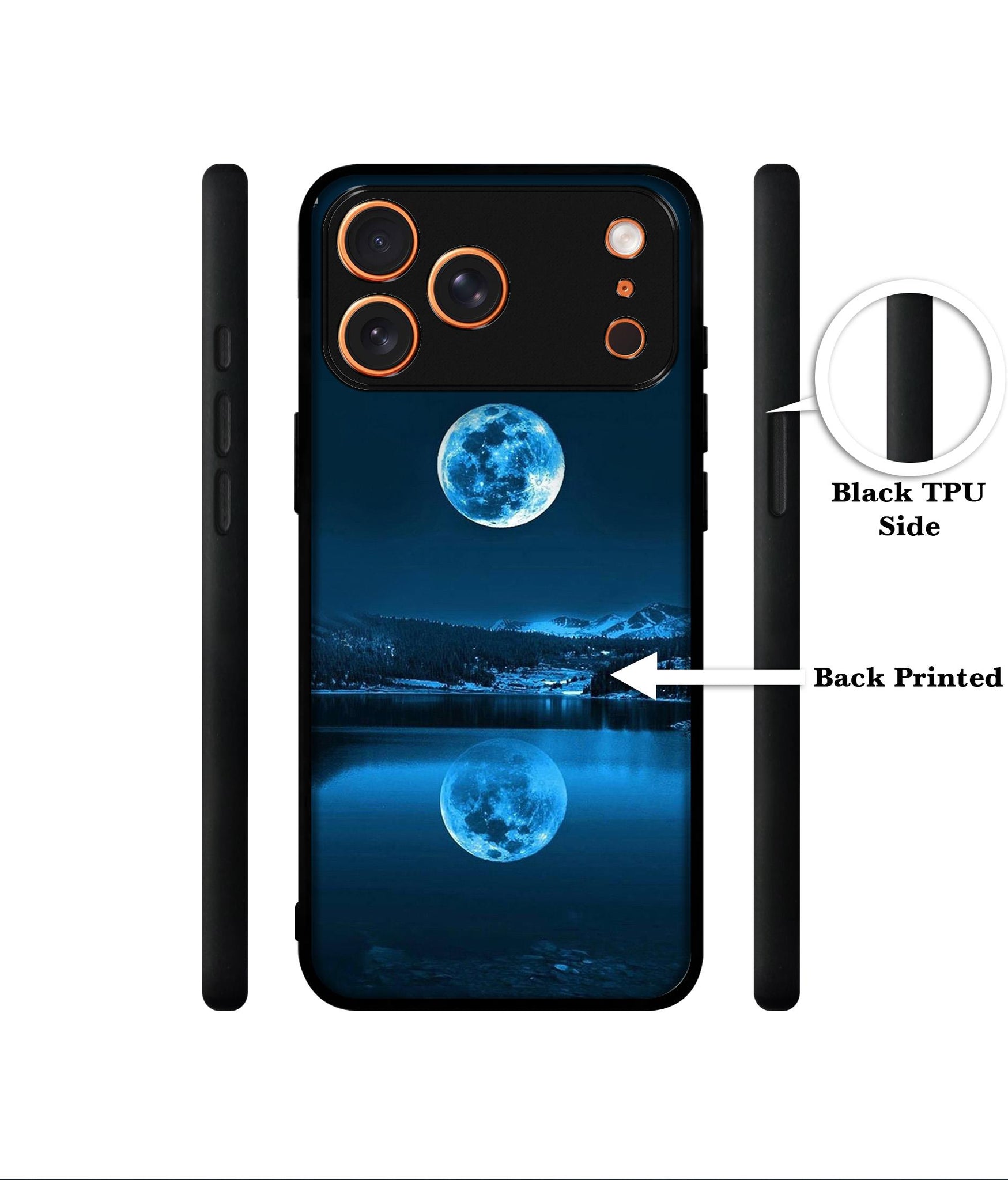 Moon Pattern Print Designer 2D Printed Back Case Cover for Apple iPhone 17 Pro