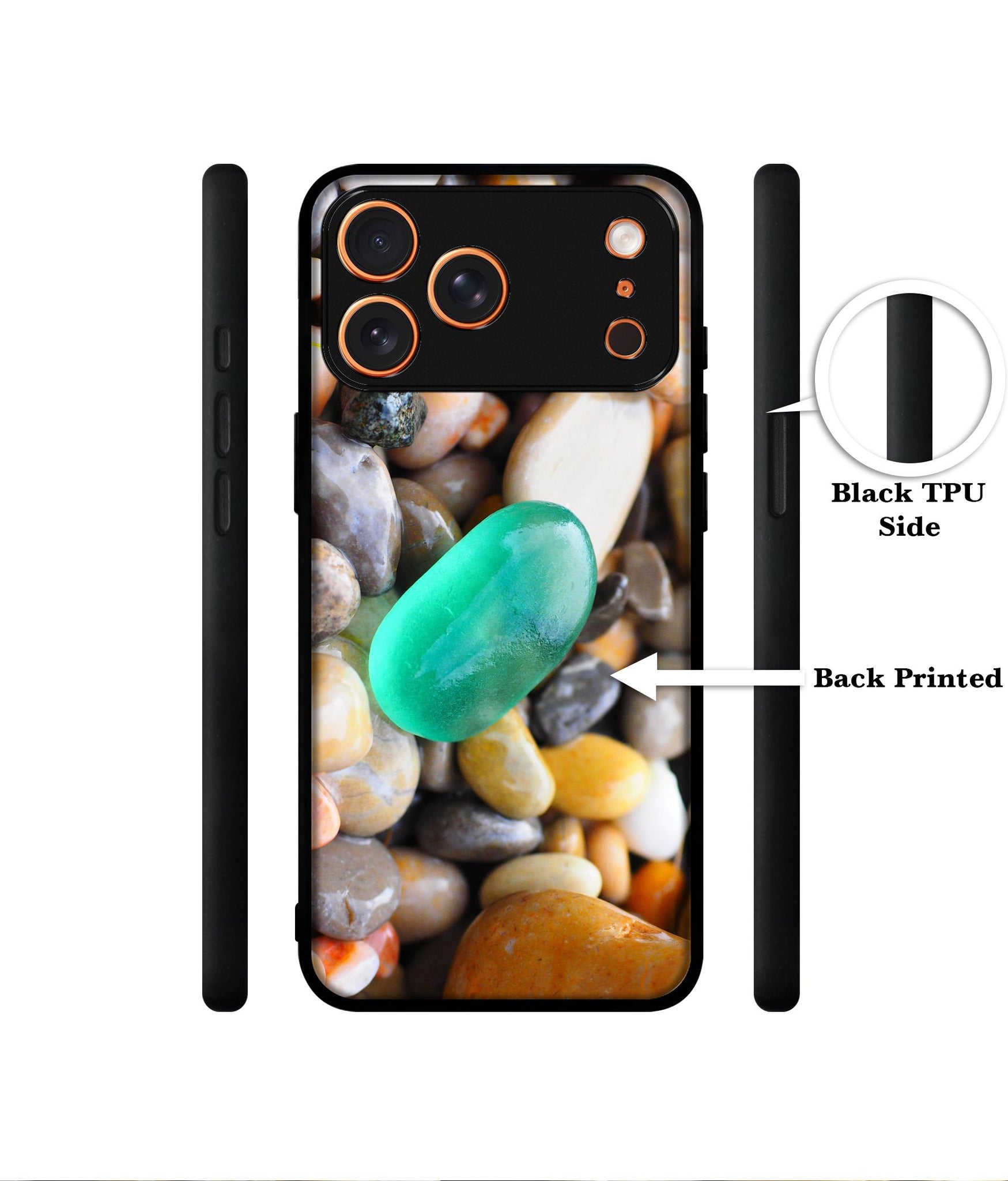 Sea Stones Designer 2D Printed Back Case Cover for Apple iPhone 17 Pro