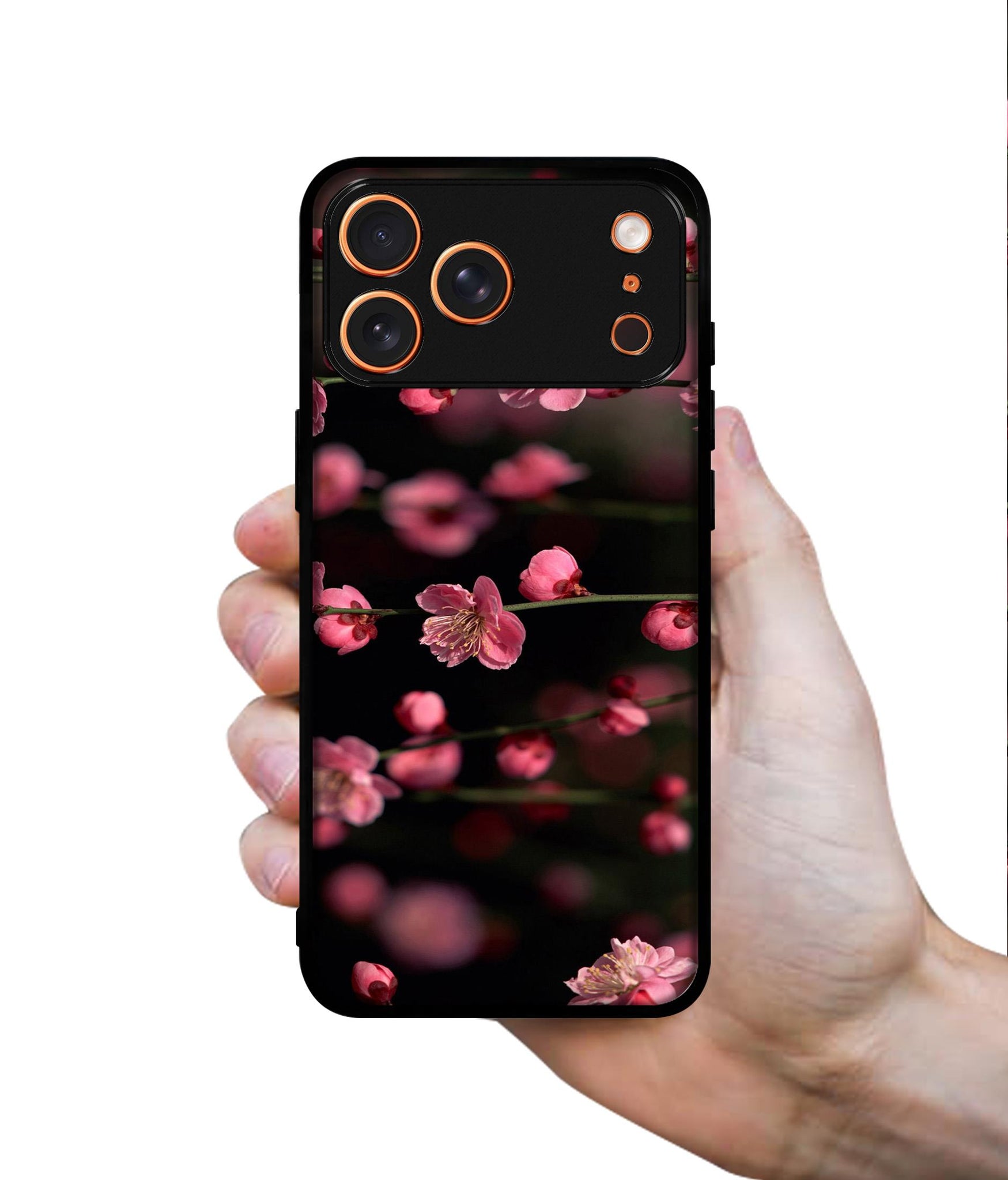 Pink Flowers Designer 2D Printed Back Case Cover for Apple iPhone 17 Pro