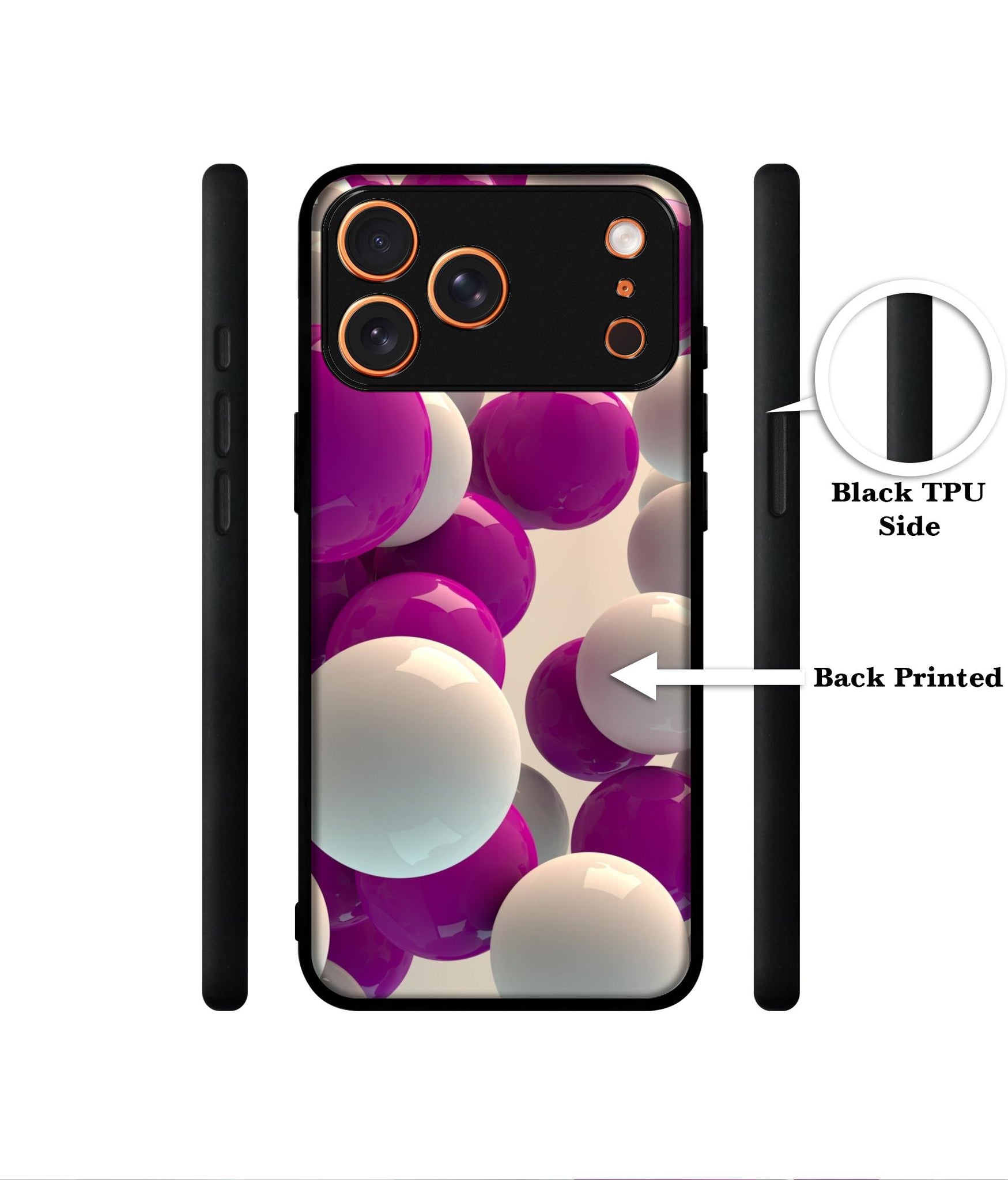 3D Balloons Designer 2D Printed Back Case Cover for Apple iPhone 17 Pro