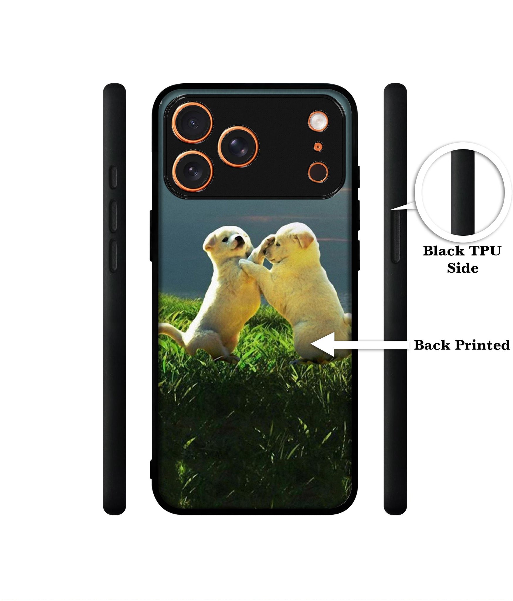 Puppy Couple Sunset Designer 2D Printed Back Case Cover for Apple iPhone 17 Pro