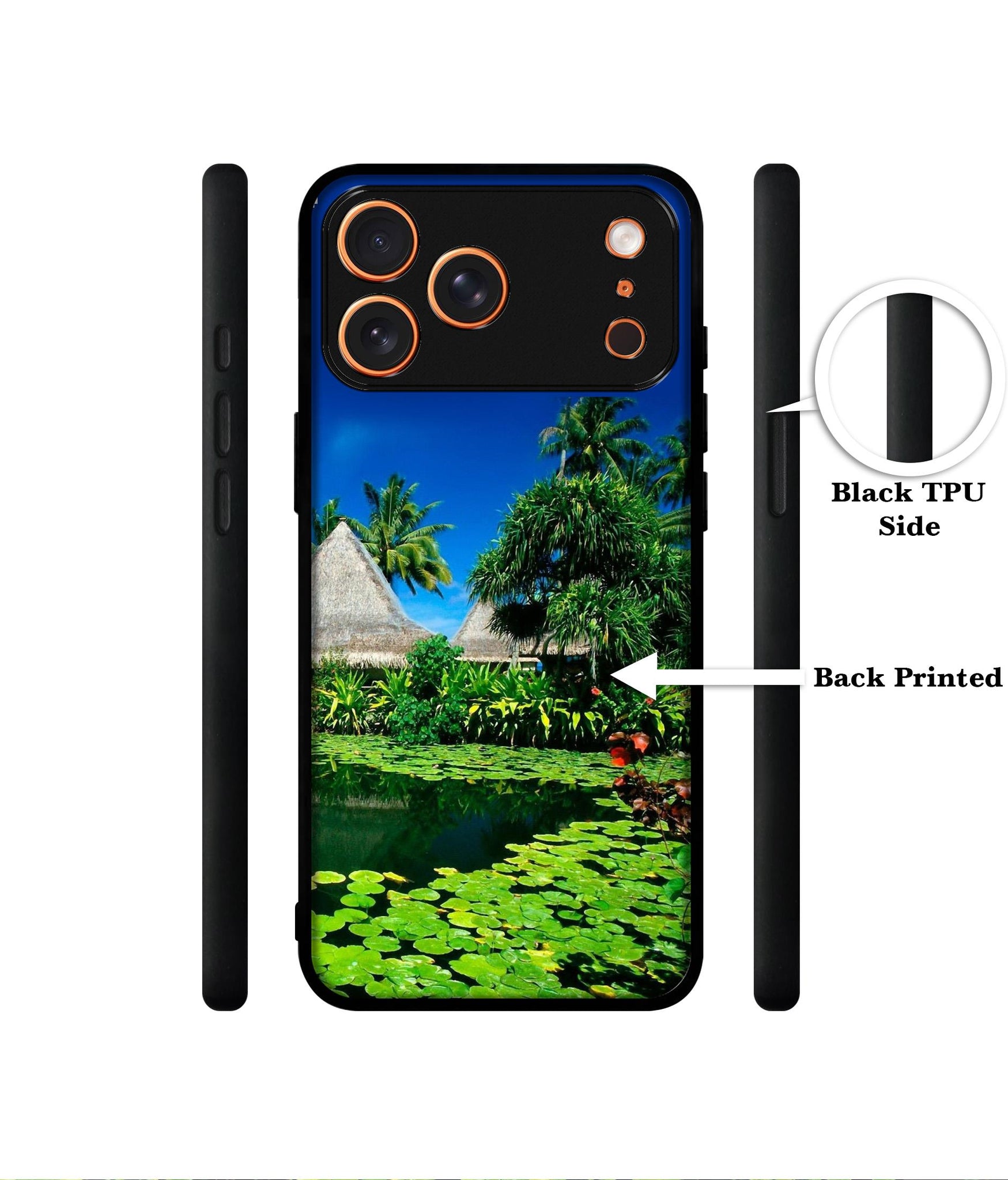 Tropics Water Designer 2D Printed Back Case Cover for Apple iPhone 17 Pro