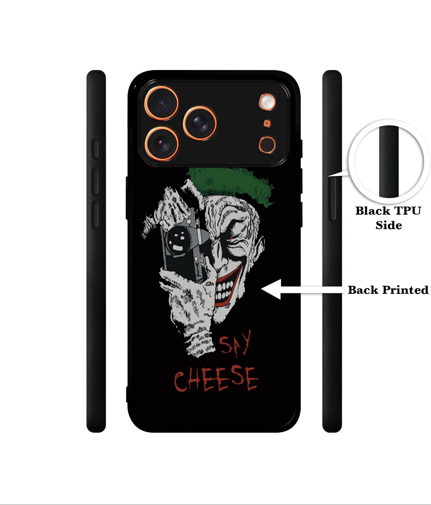 Joker Say Cheese Designer 2D Printed Back Case Cover for Apple iPhone 17 Pro
