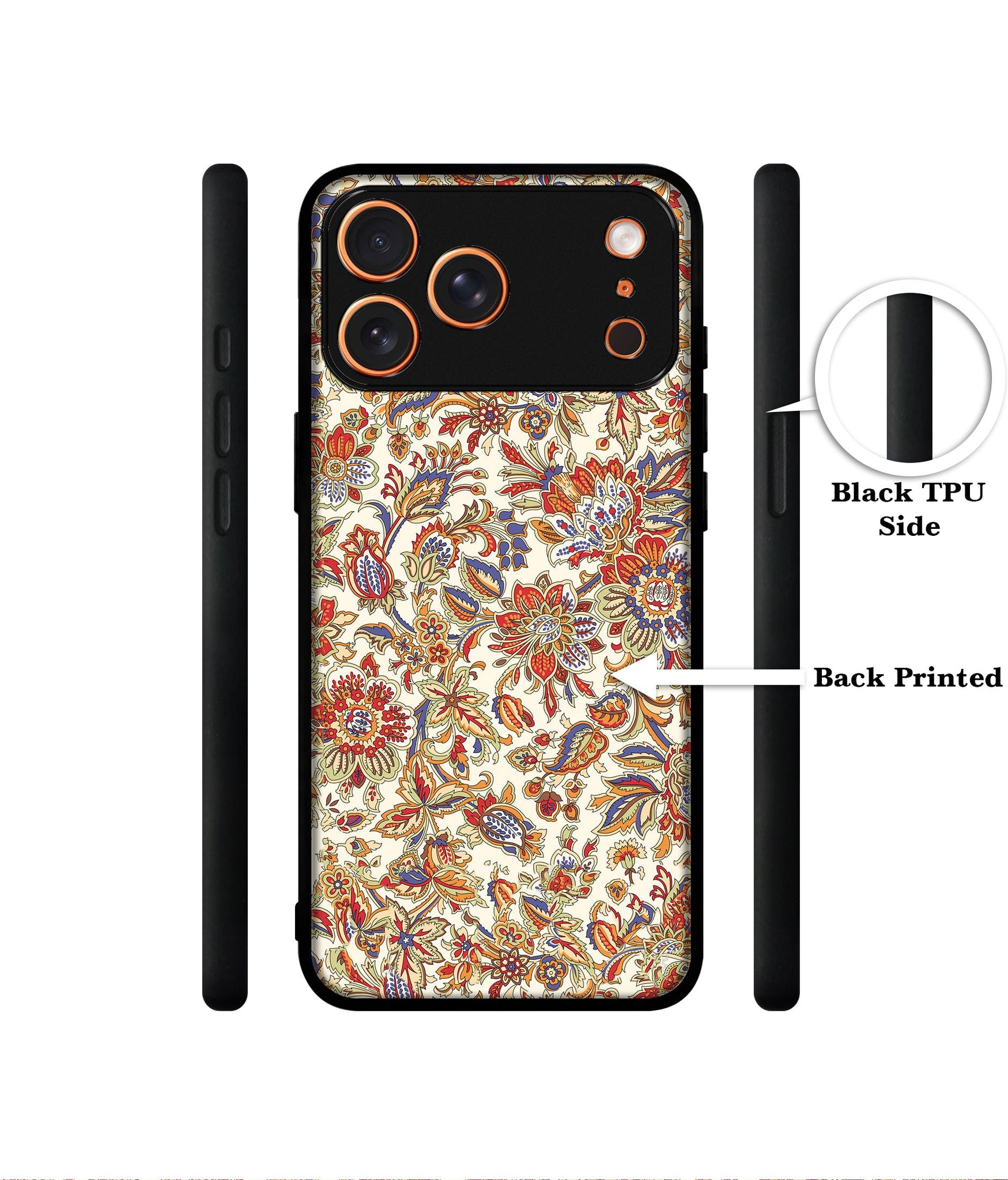 Floral Designer 2D Printed Back Case Cover for Apple iPhone 17 Pro