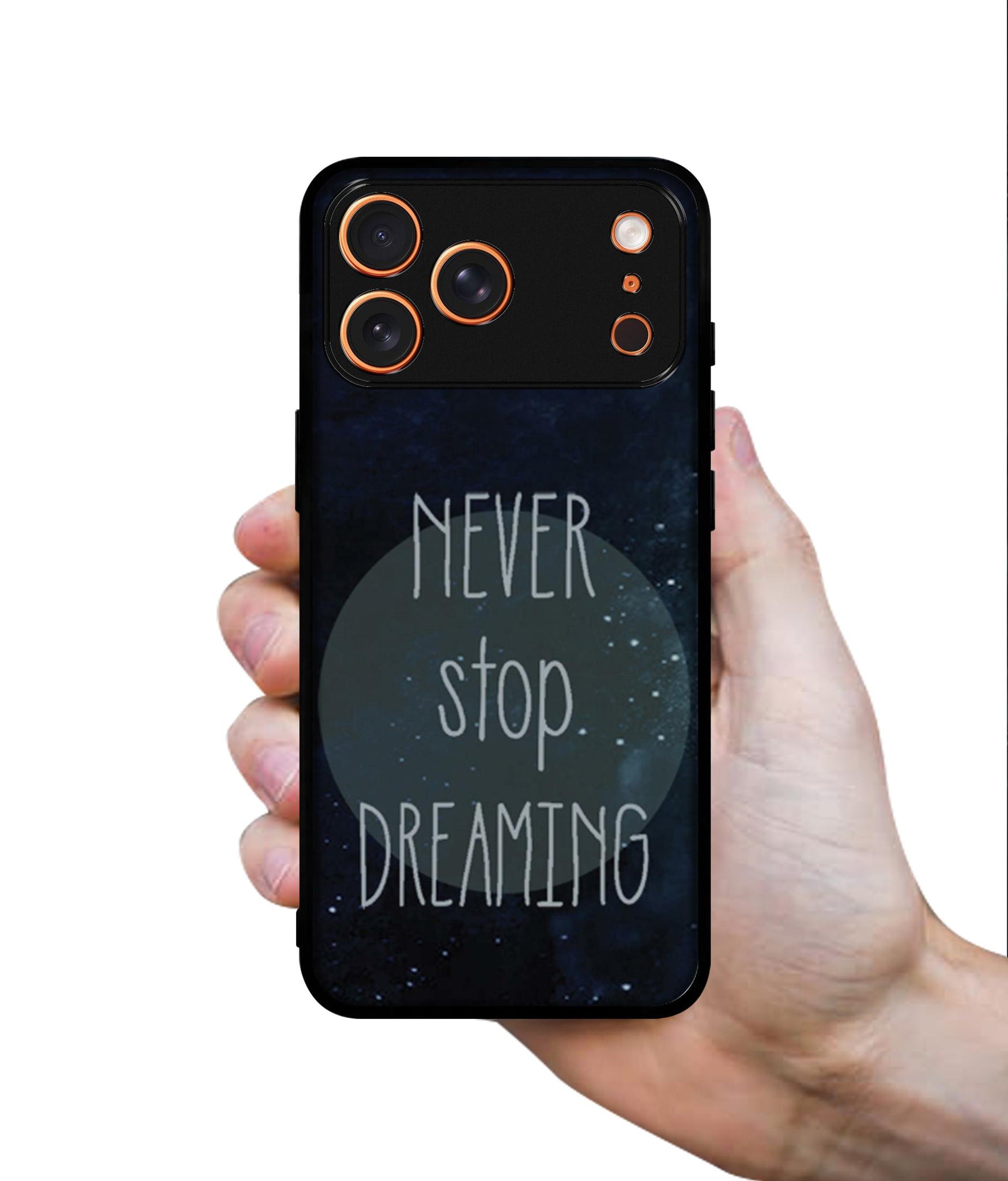 Never Stop Dreaming Designer 2D Printed Back Case Cover for Apple iPhone 17 Pro
