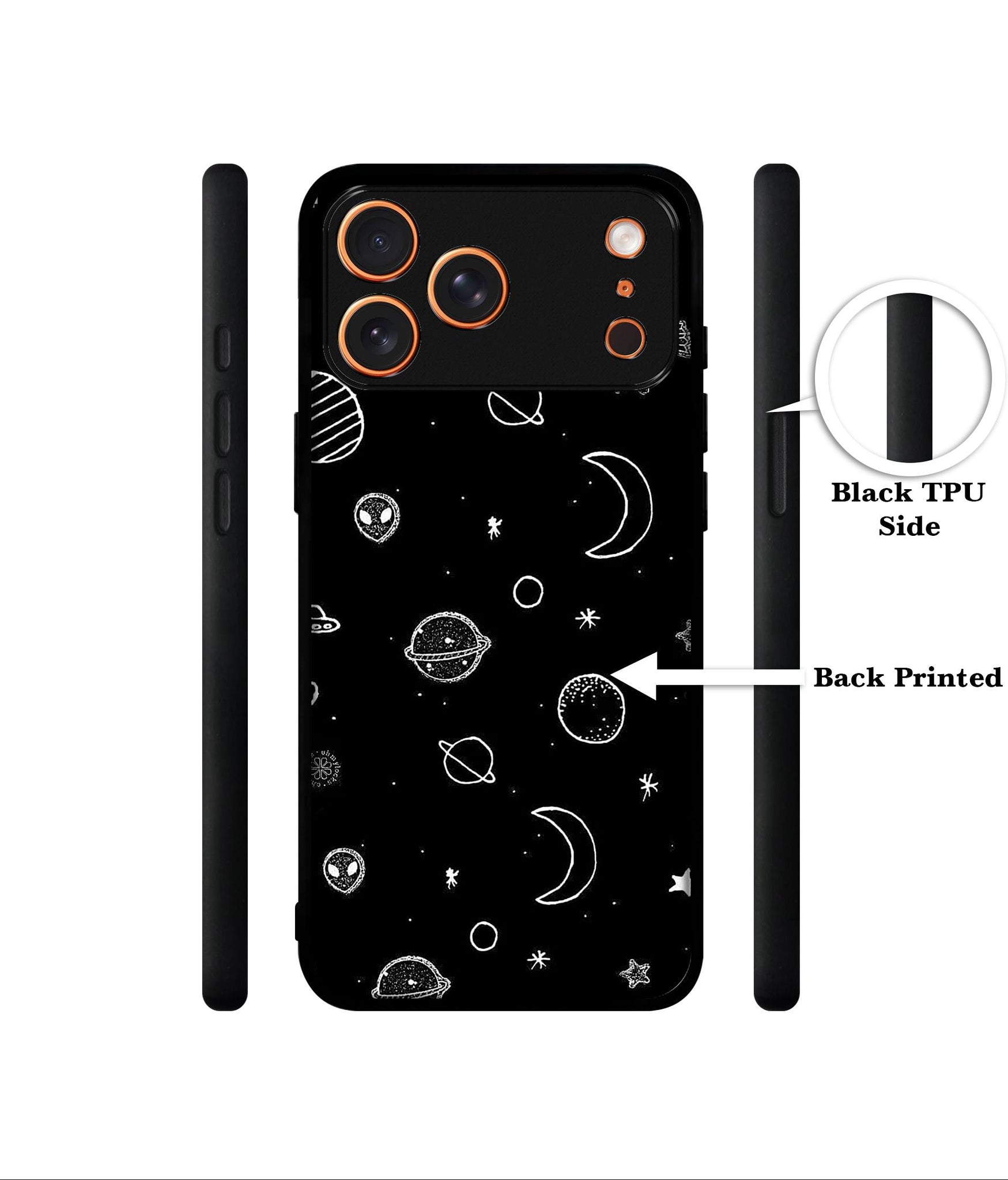 Space Stars Universe Designer 2D Printed Back Case Cover for Apple iPhone 17 Pro