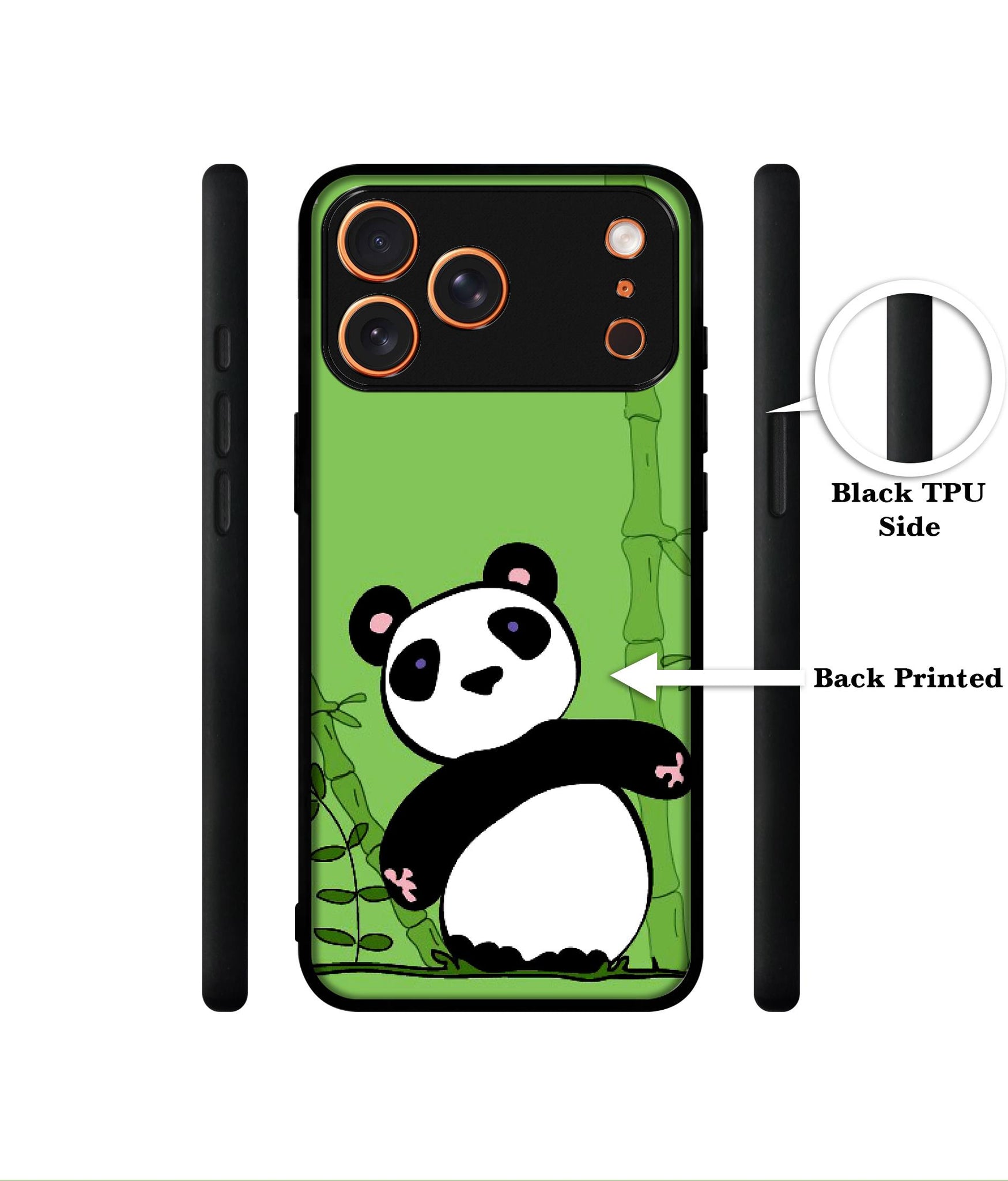 Panda with Bamboo Designer 2D Printed Back Case Cover for Apple iPhone 17 Pro