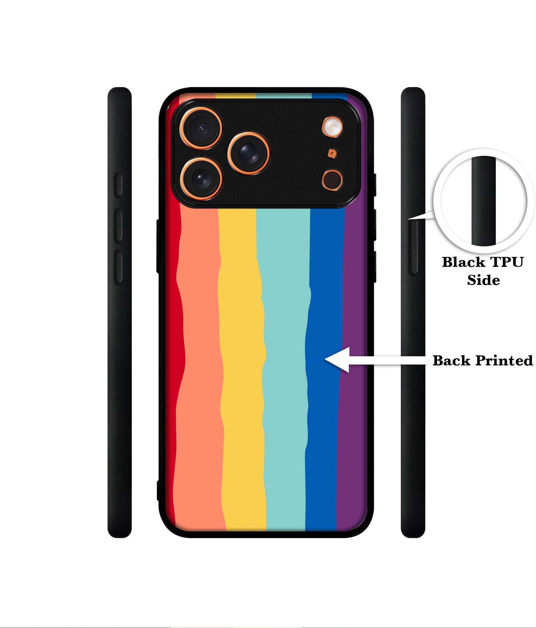 Rainbow Designer 2D Printed Back Case Cover for Apple iPhone 17 Pro