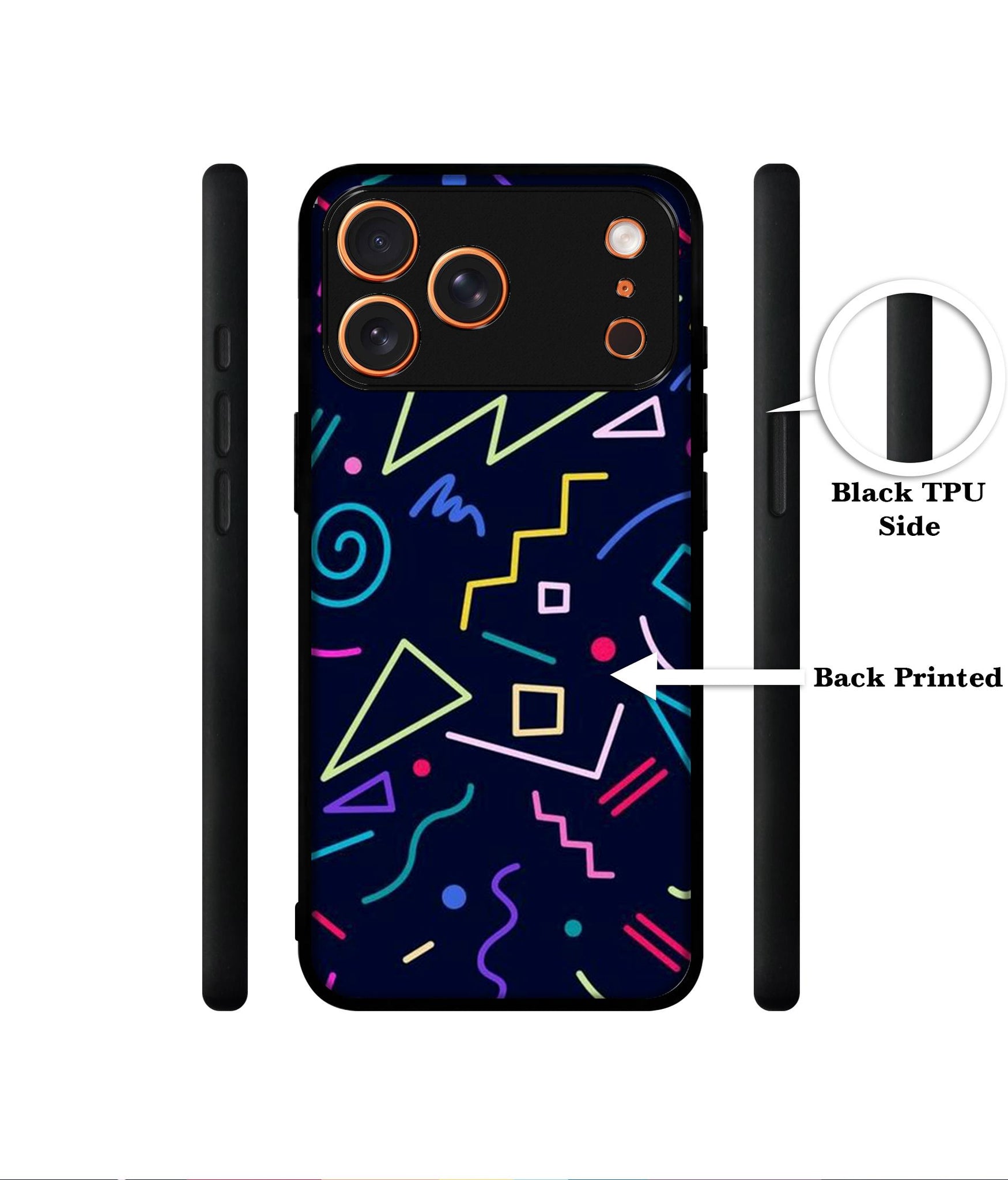 Retro Abstract Designer 2D Printed Back Case Cover for Apple iPhone 17 Pro