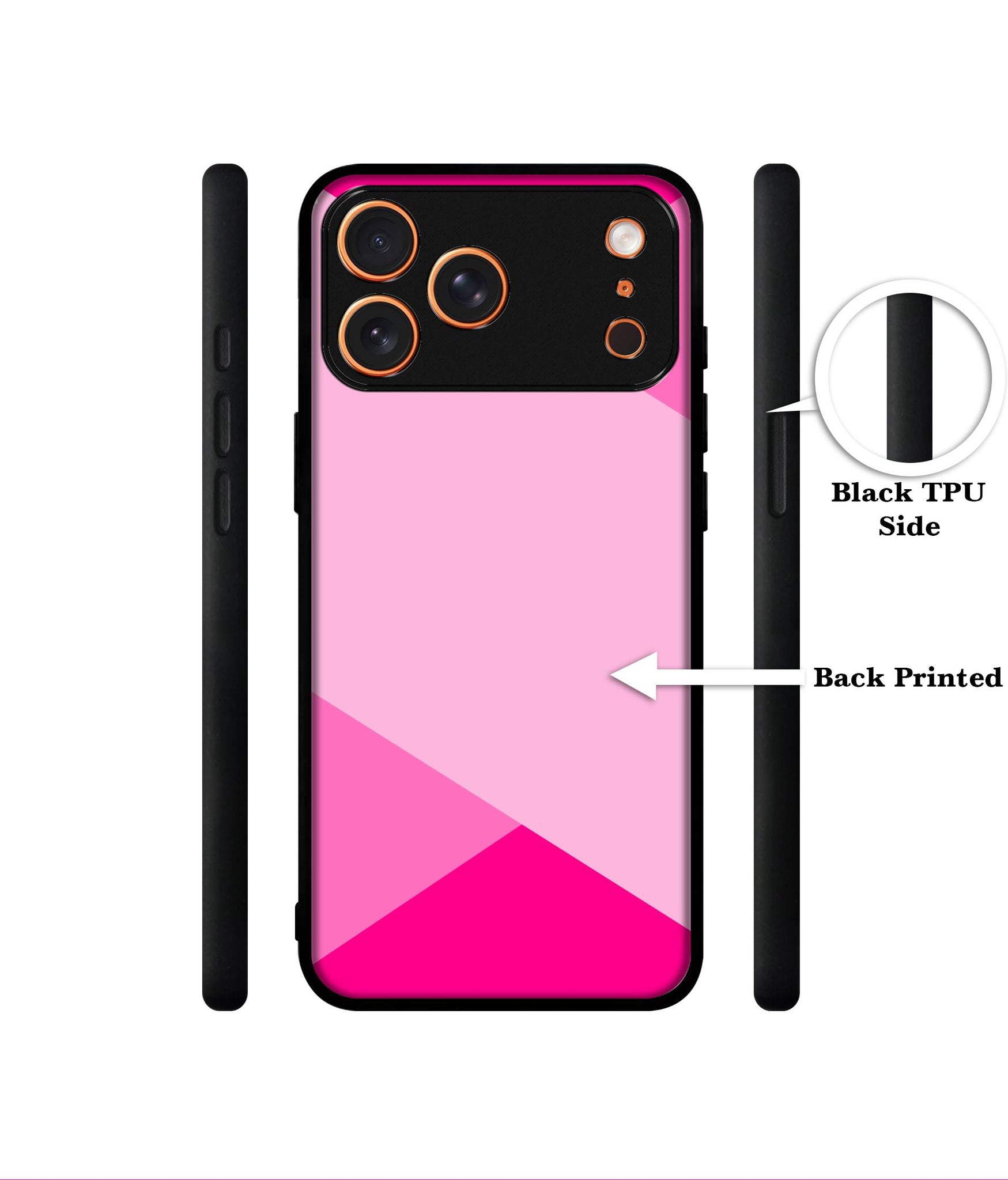 Pink Cross Vector Designer 2D Printed Back Case Cover for Apple iPhone 17 Pro