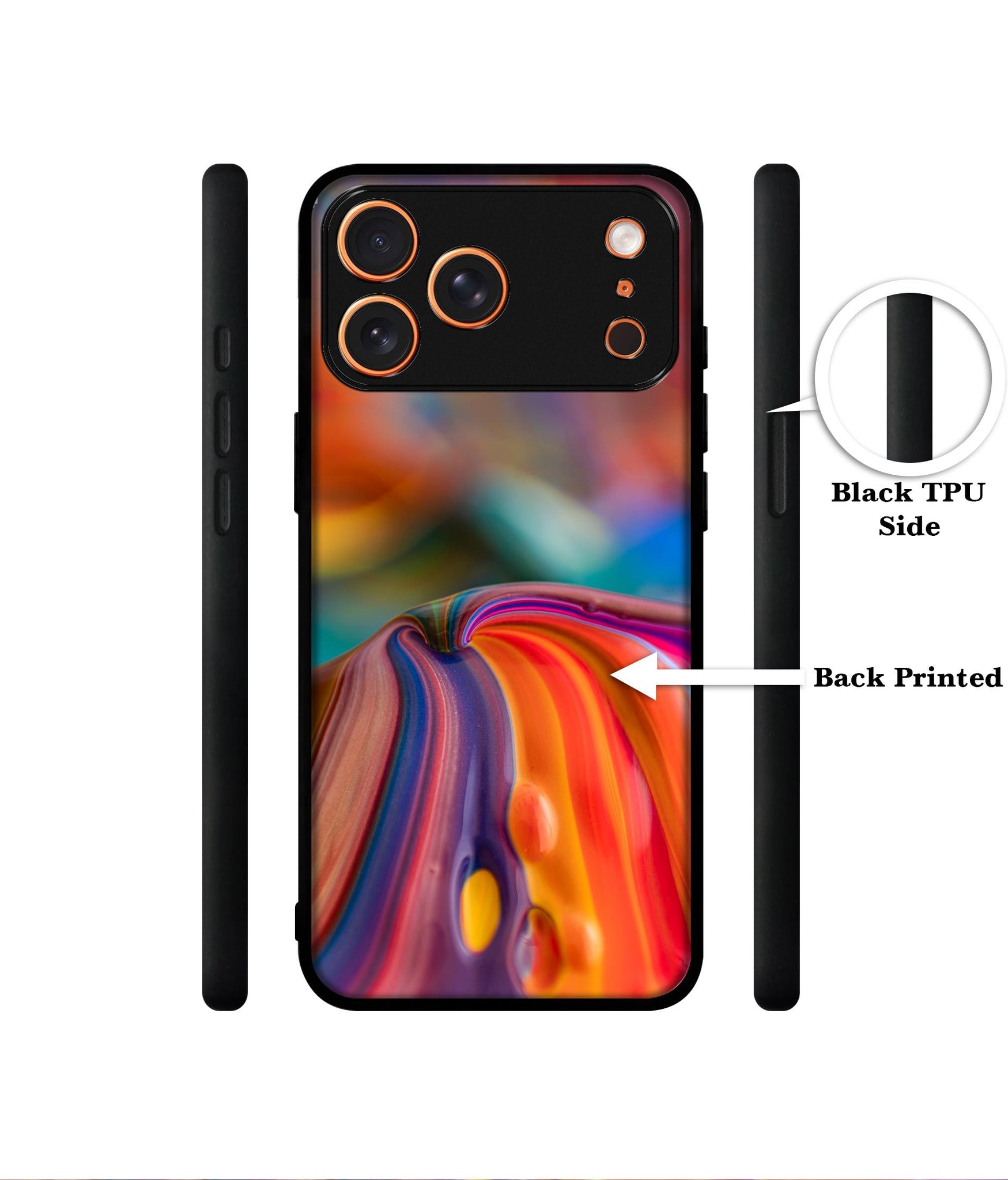 Rainbow Colors Designer 2D Printed Back Case Cover for Apple iPhone 17 Pro