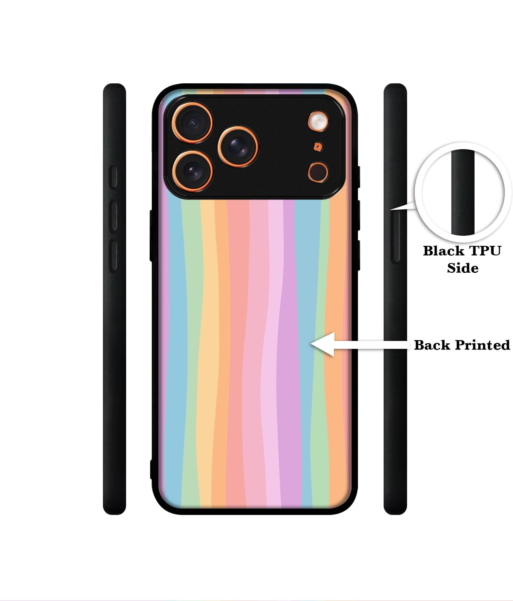 Cool Rainbow Designer 2D Printed Back Case Cover for Apple iPhone 17 Pro