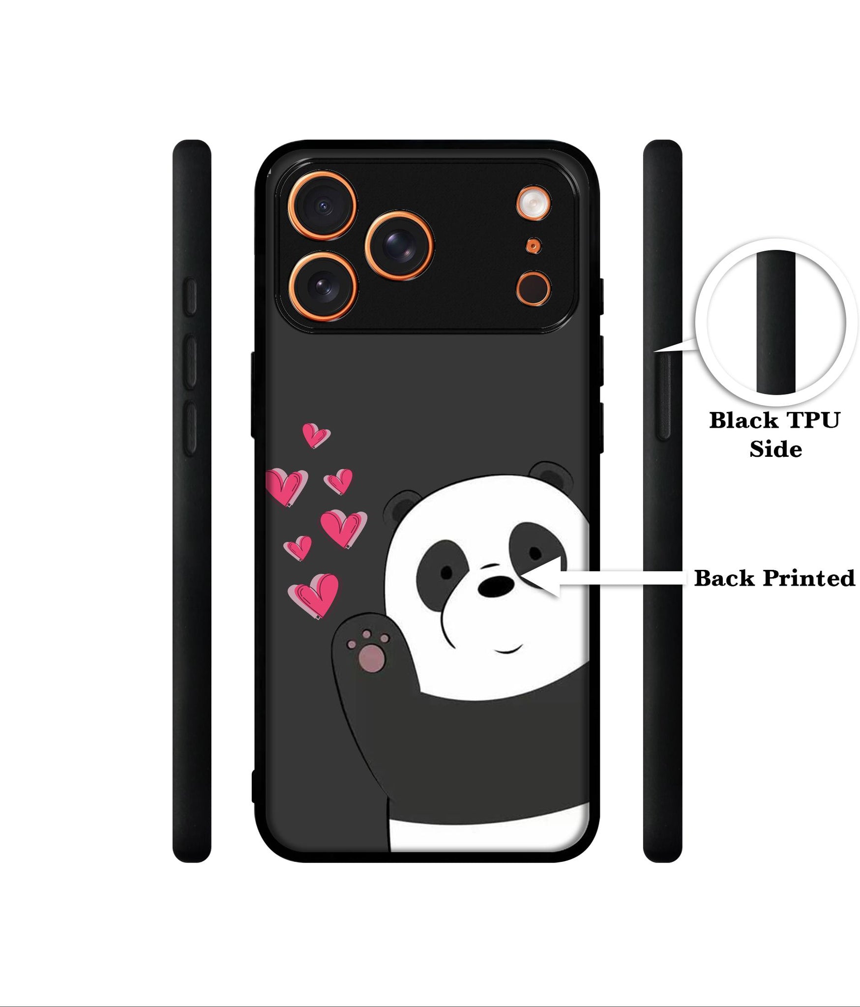 Love Panda Designer 2D Printed Back Case Cover for Apple iPhone 17 Pro