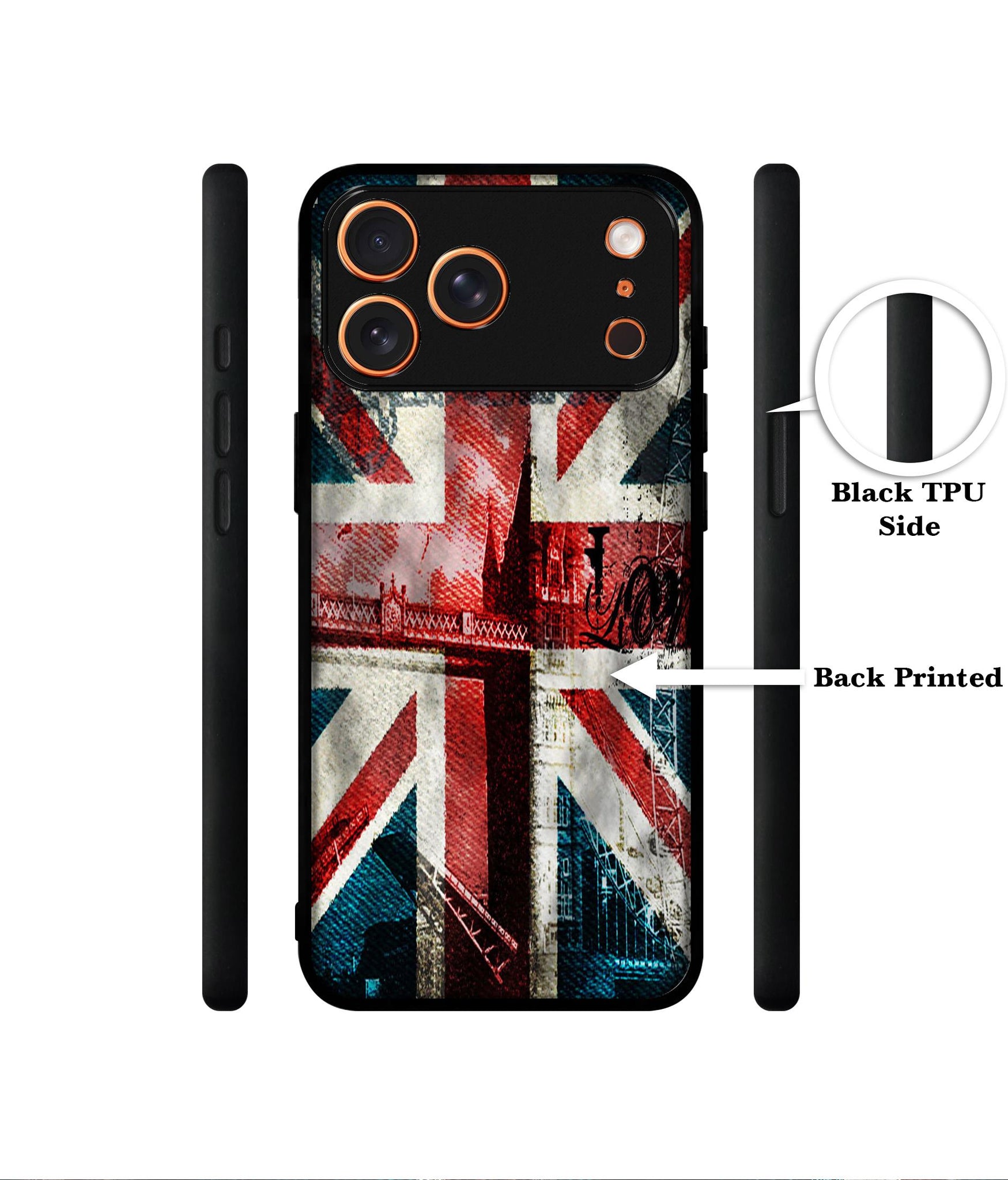 London Flag wallpaper Designer 2D Printed Back Case Cover for Apple iPhone 17 Pro Max