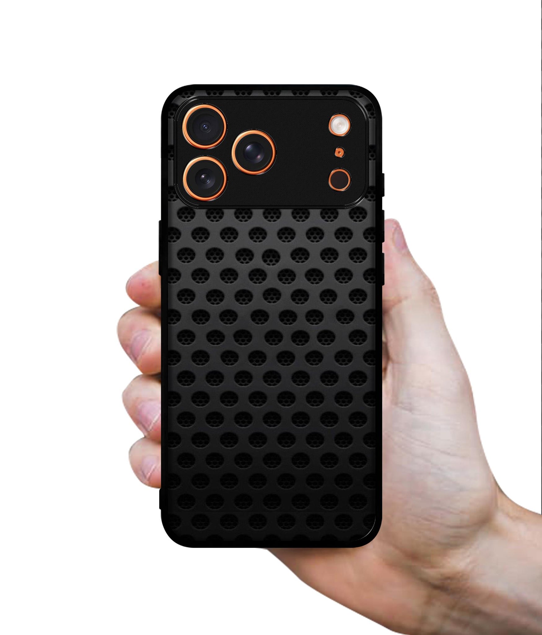 Black Circle Designer 2D Printed Back Case Cover for Apple iPhone 17 Pro Max