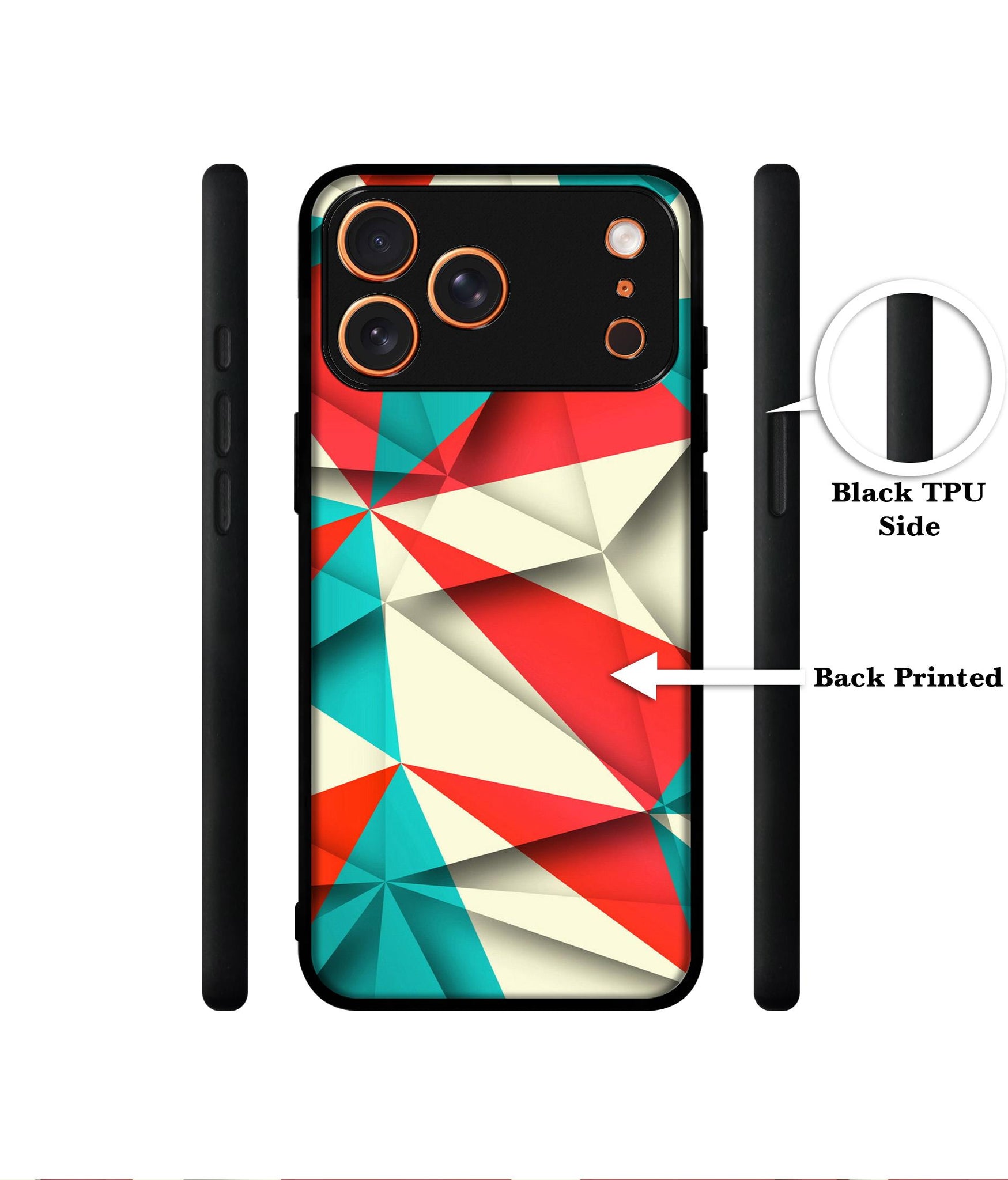 Red Blue White Pattern Designer 2D Printed Back Case Cover for Apple iPhone 17 Pro Max