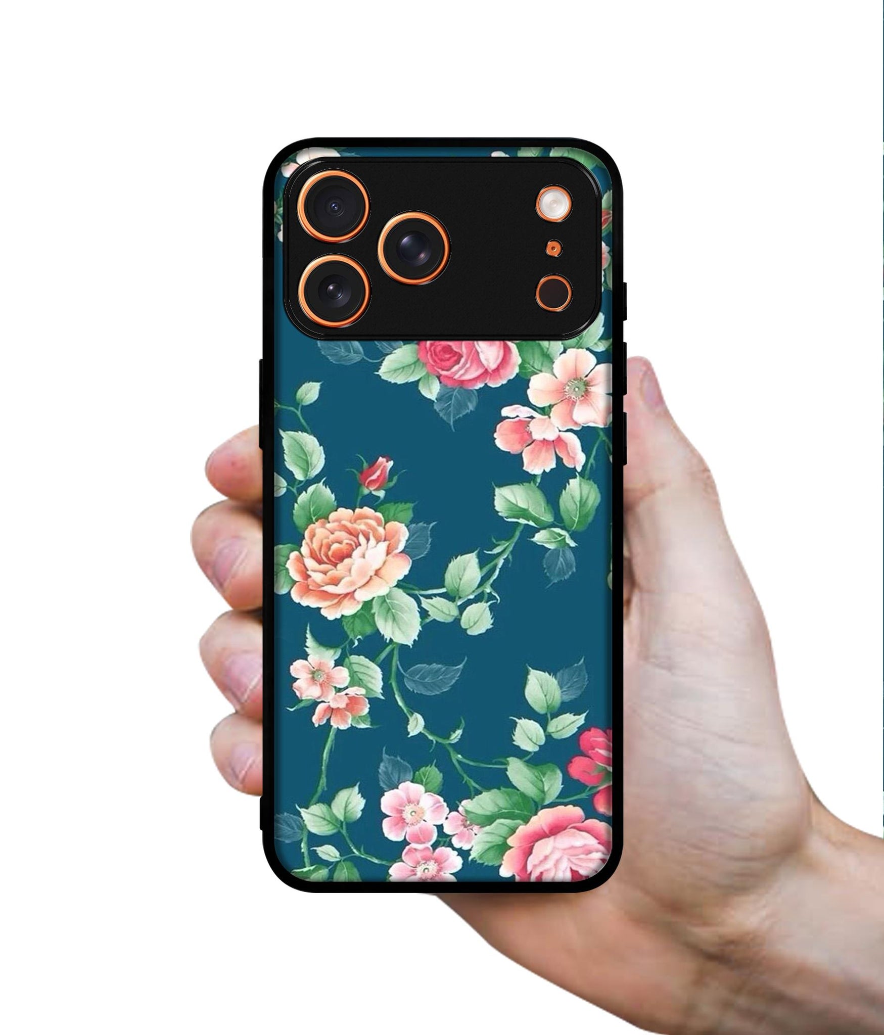 Vintage Floral Designer 2D Printed Back Case Cover for Apple iPhone 17 Pro Max