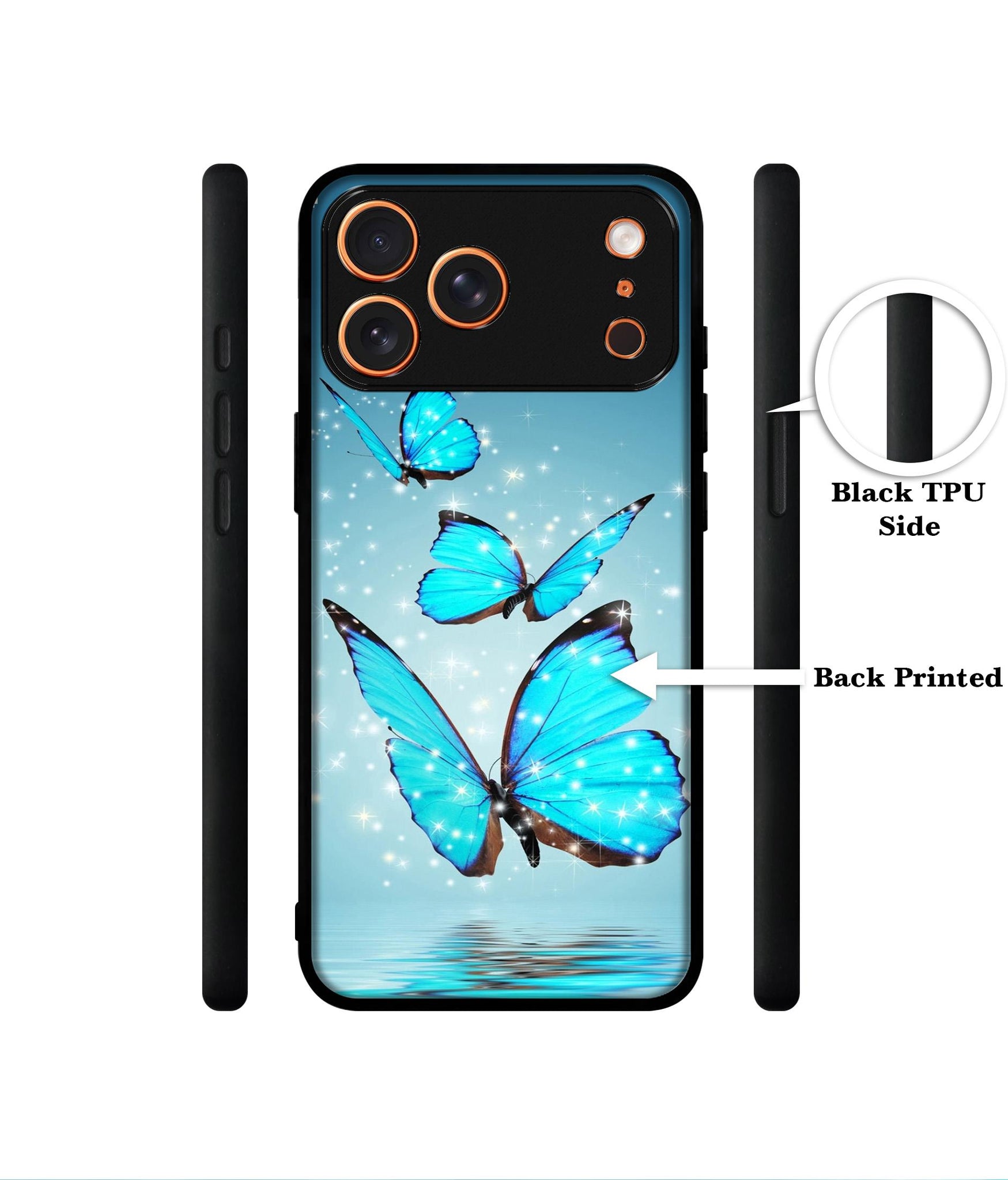 Flying Butterflies Designer 2D Printed Back Case Cover for Apple iPhone 17 Pro Max