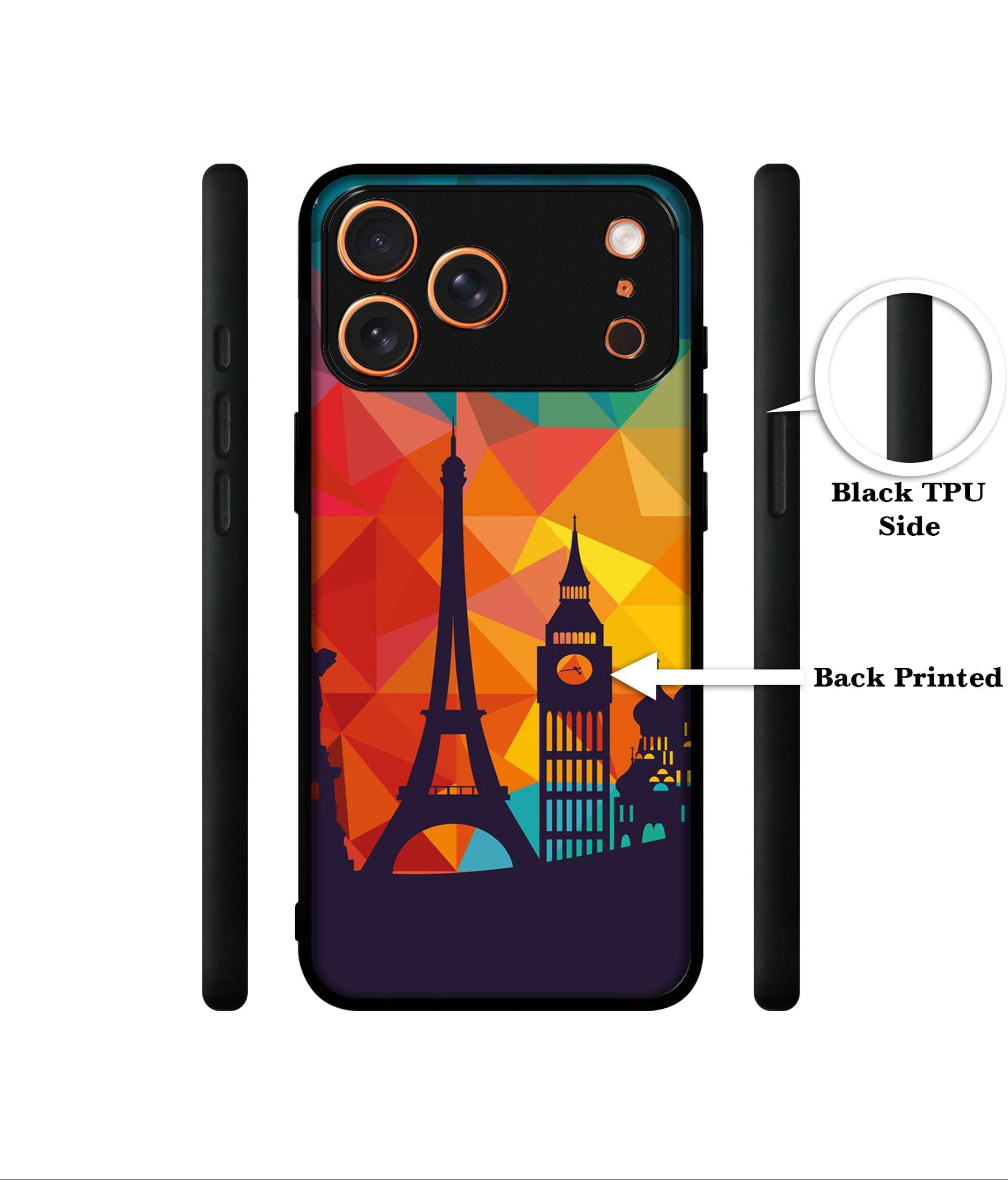 Colored Paris Designer 2D Printed Back Case Cover for Apple iPhone 17 Pro Max
