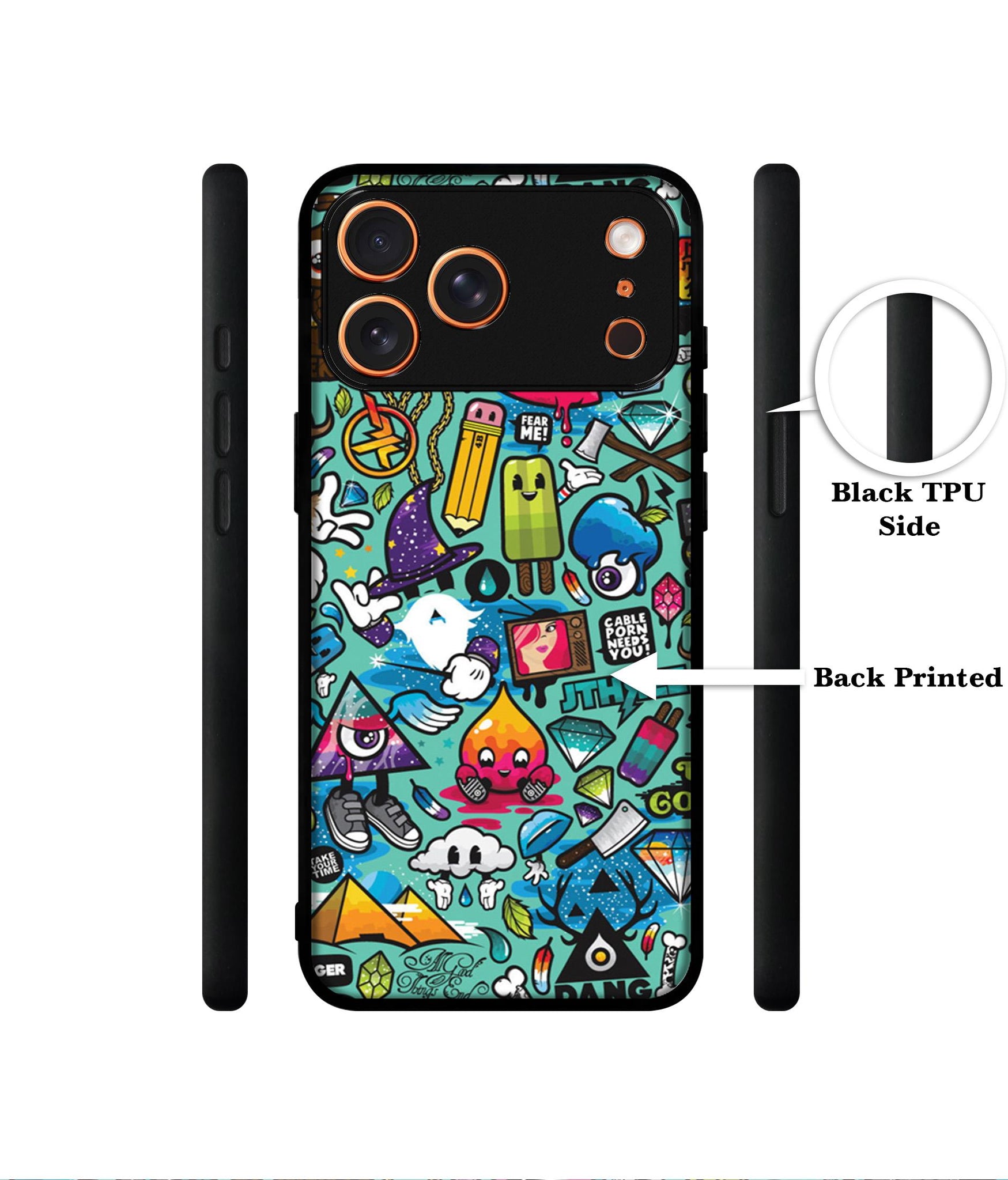 Crazy Designer 2D Printed Back Case Cover for Apple iPhone 17 Pro Max