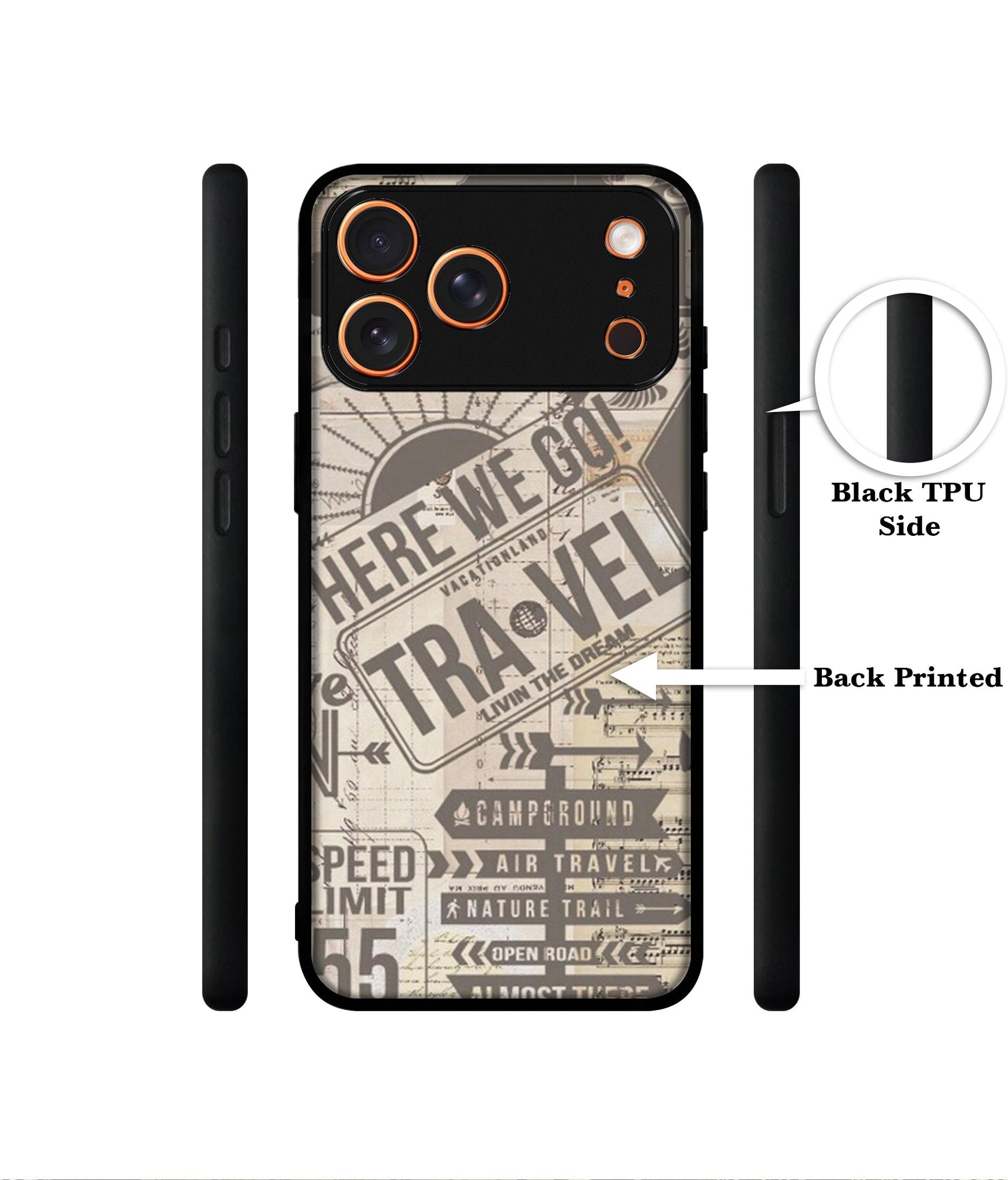 Travel Designer 2D Printed Back Case Cover for Apple iPhone 17 Pro Max