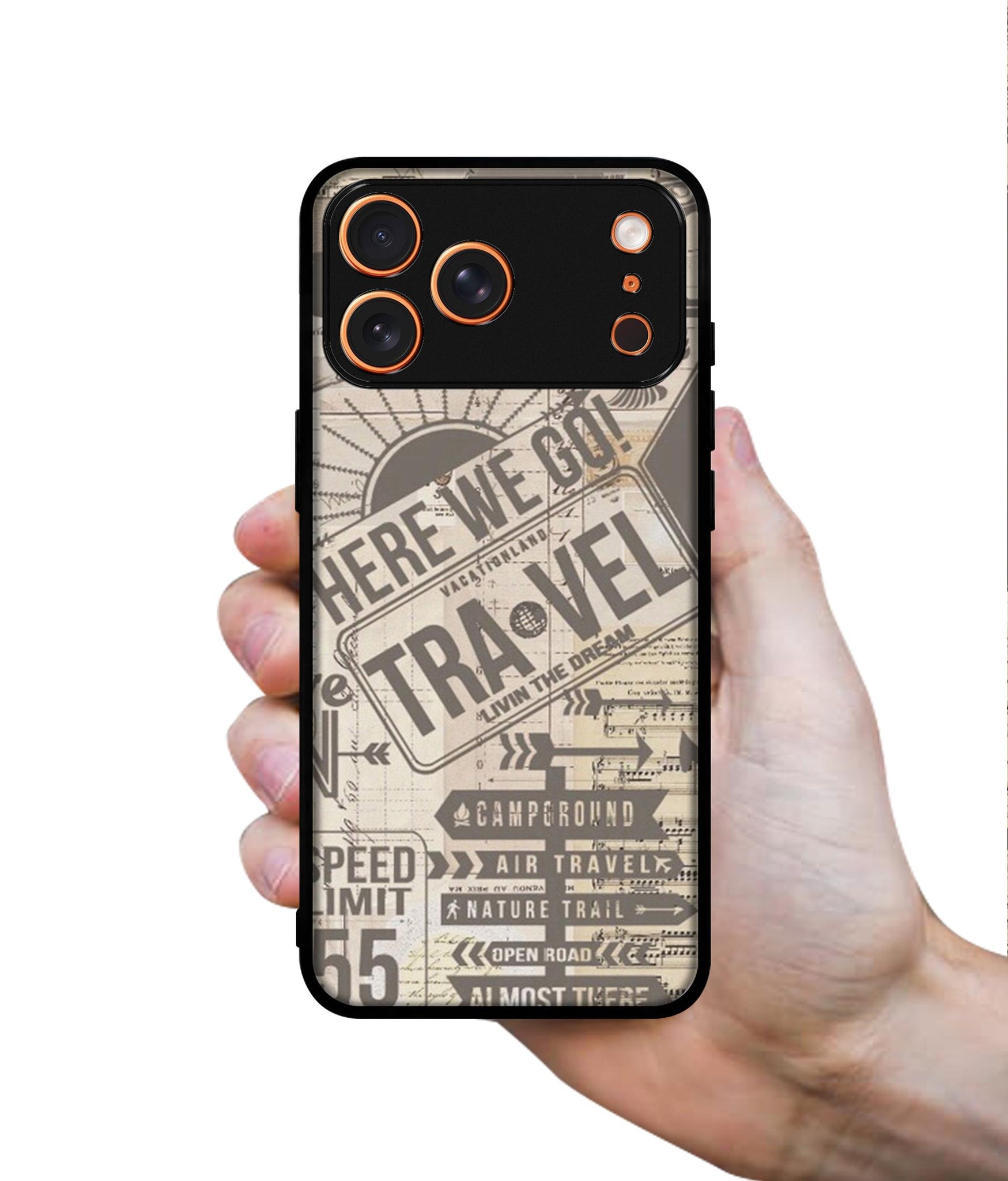 Travel Designer 2D Printed Back Case Cover for Apple iPhone 17 Pro Max