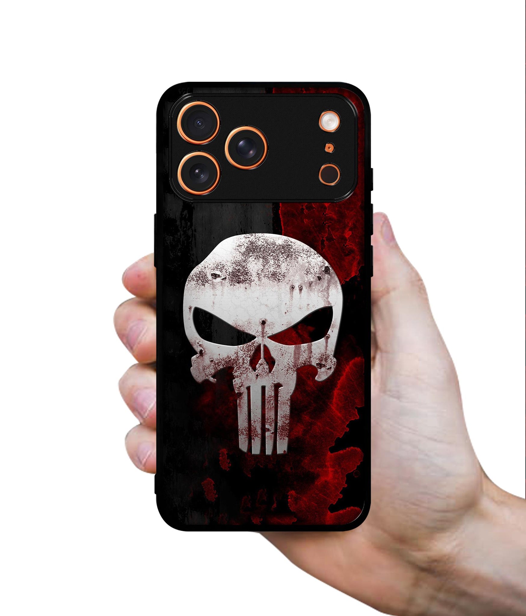 Punisher Skull Designer 2D Printed Back Case Cover for Apple iPhone 17 Pro Max