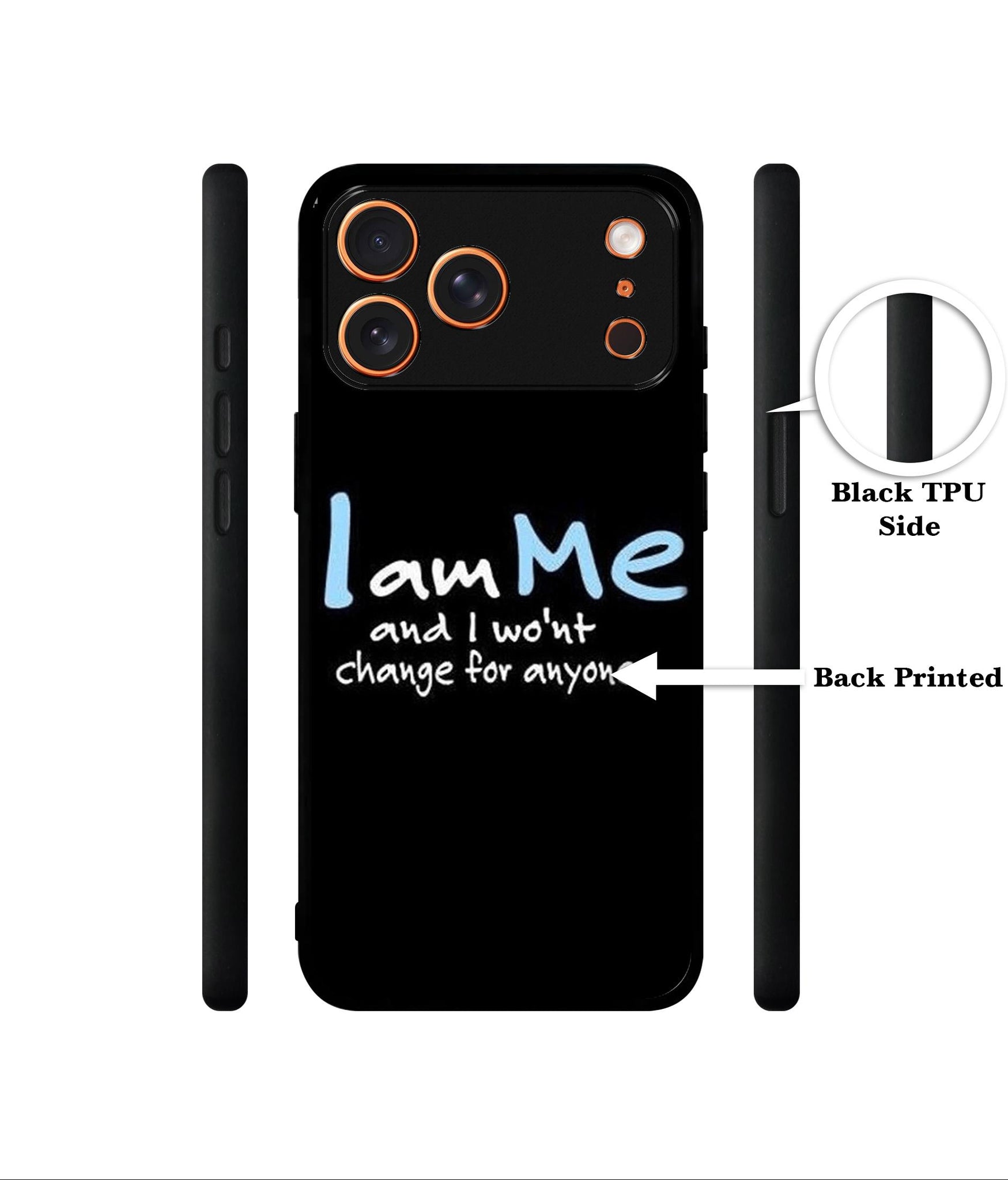 I Am Me Quotes Designer 2D Printed Back Case Cover for Apple iPhone 17 Pro Max