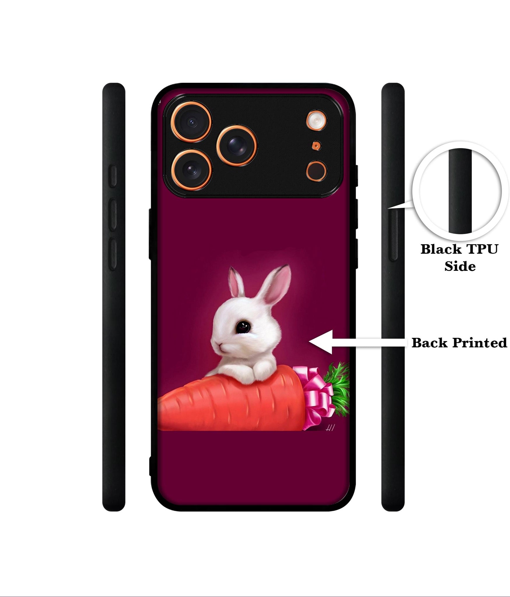 Bunny With Carrot Designer 2D Printed Back Case Cover for Apple iPhone 17 Pro Max