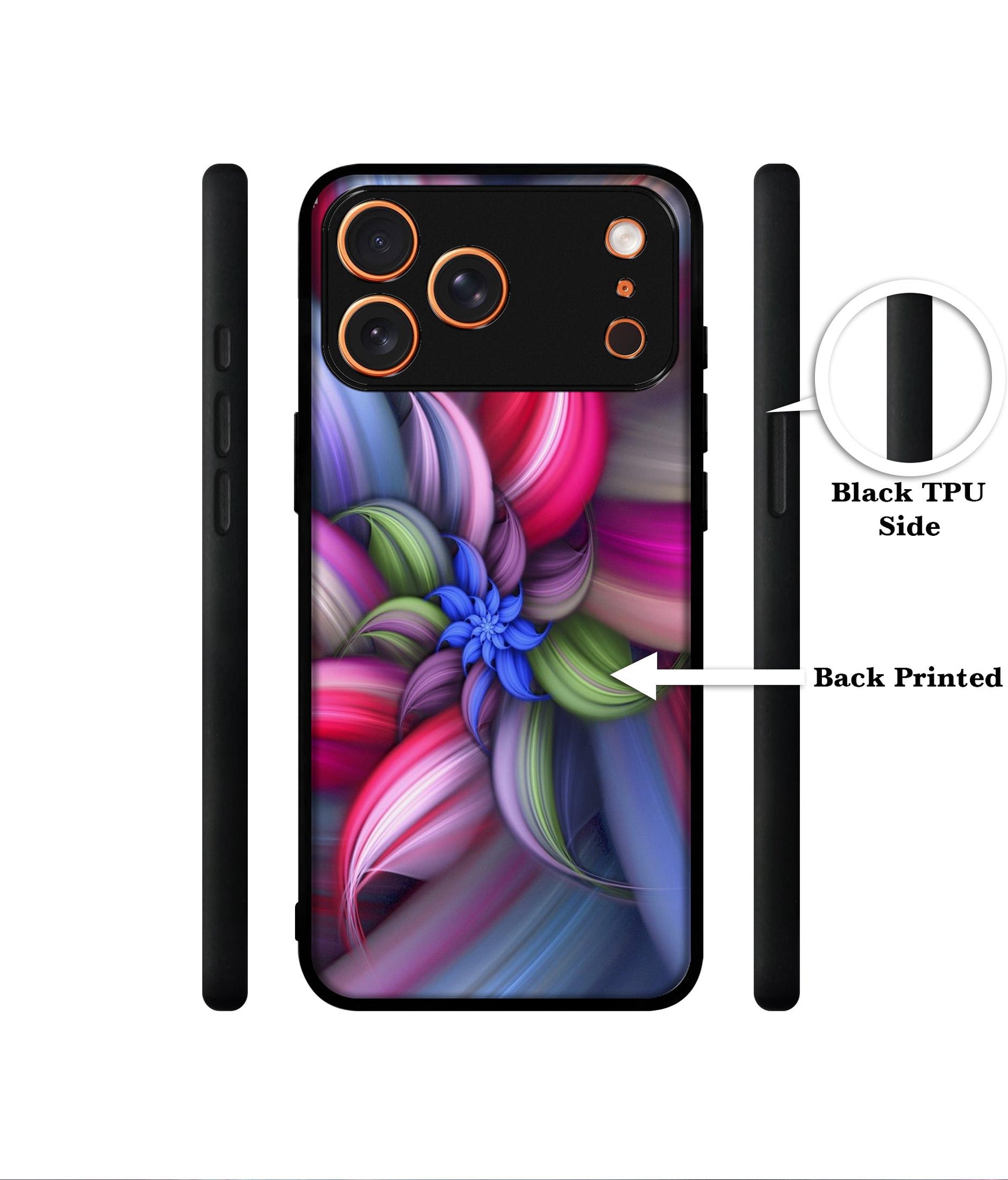 Colorful Flower Designer 2D Printed Back Case Cover for Apple iPhone 17 Pro Max