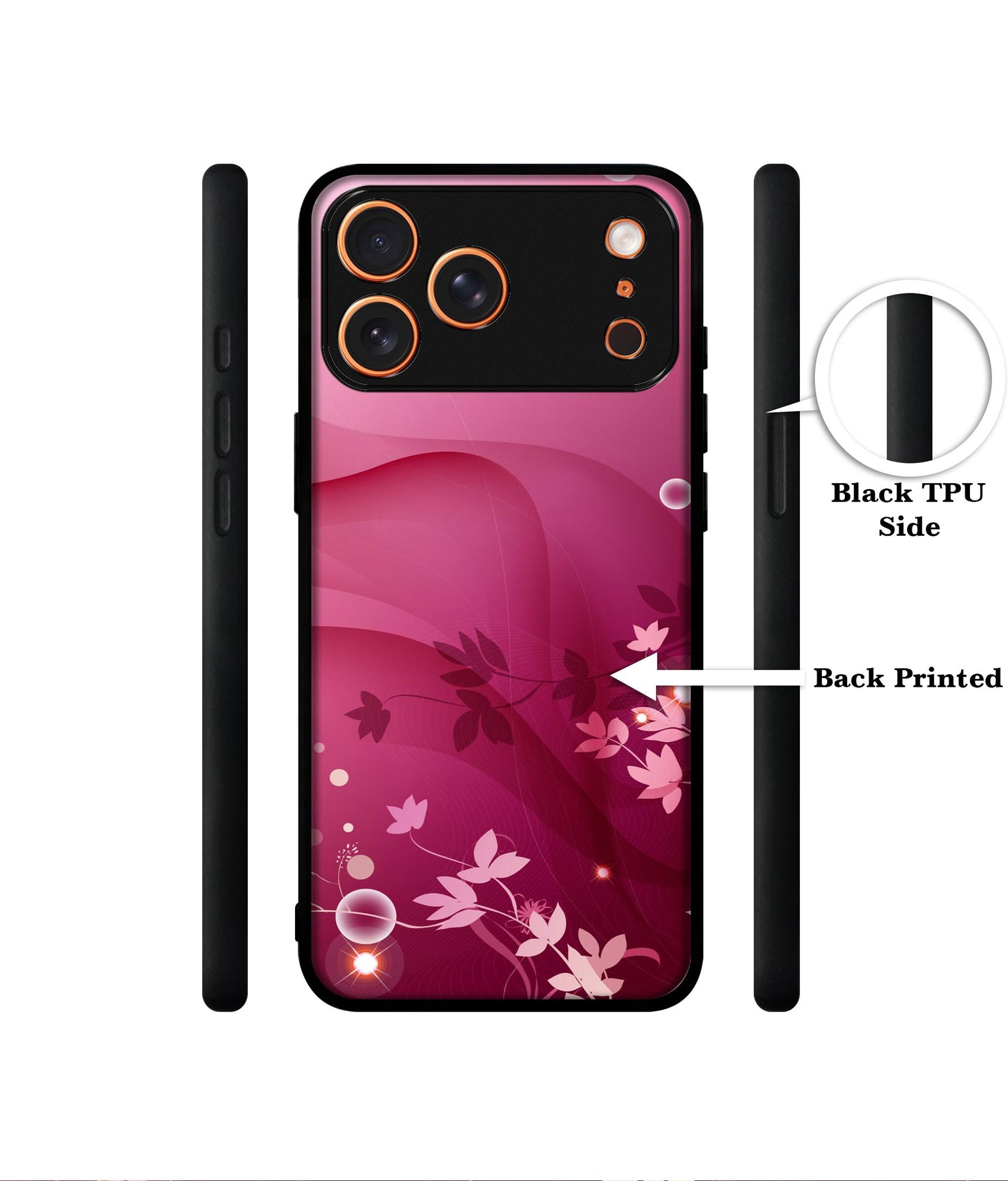 Pink Abstract Designer 2D Printed Back Case Cover for Apple iPhone 17 Pro Max