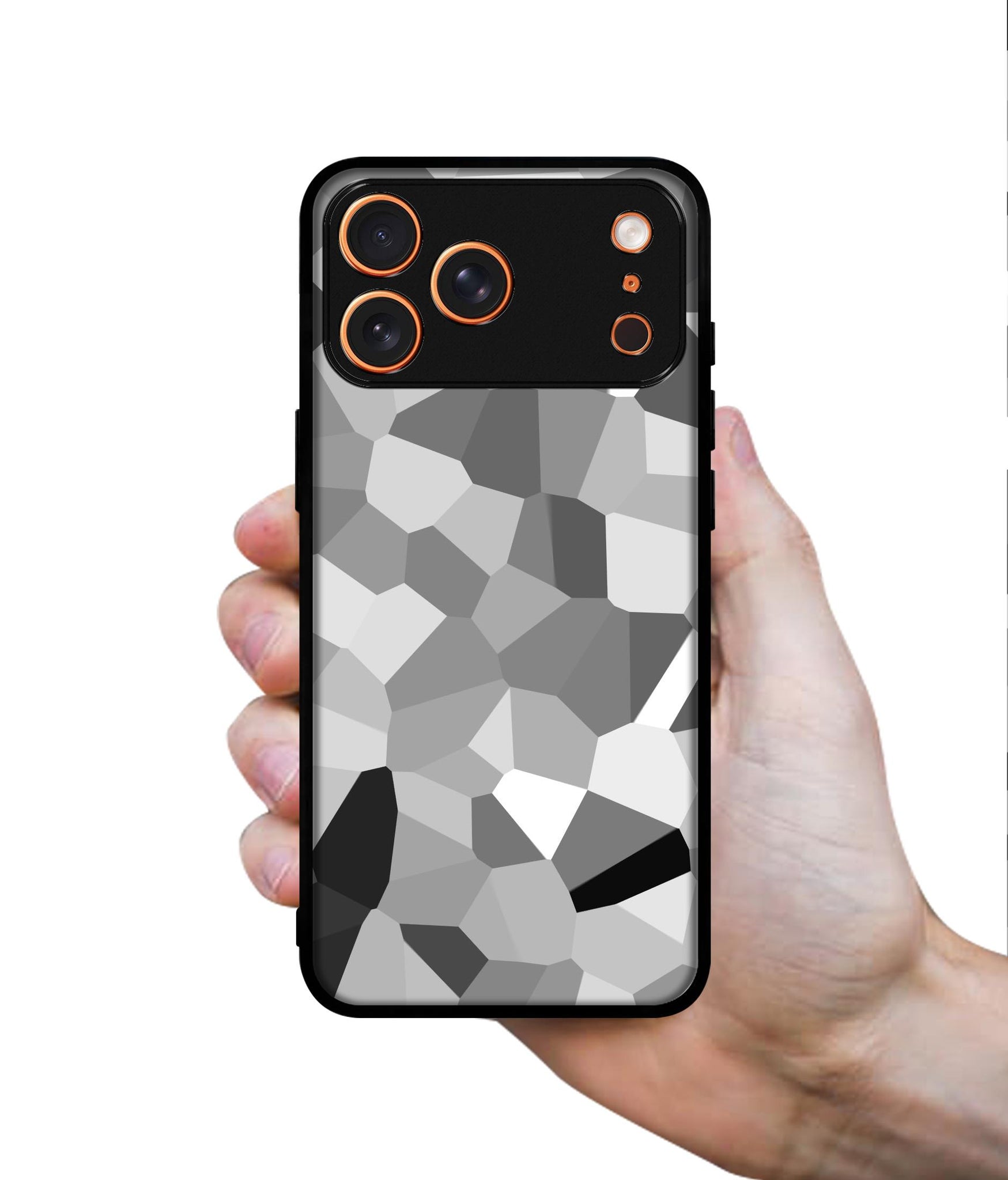 Black & White Mathematical Shape Designer 2D Printed Back Case Cover for Apple iPhone 17 Pro Max