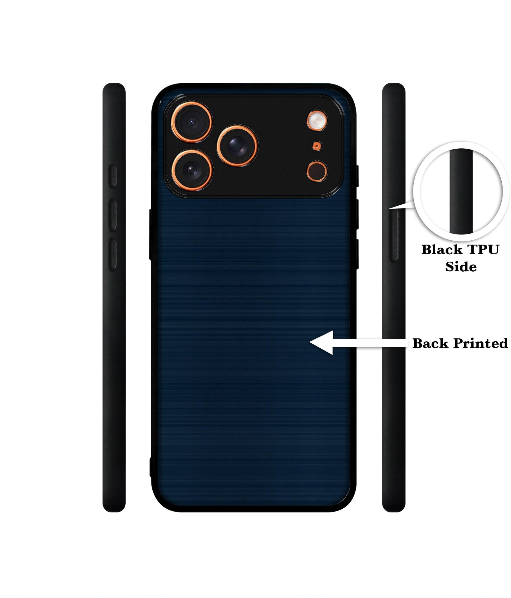 Blue Line Designer 2D Printed Back Case Cover for Apple iPhone 17 Pro Max