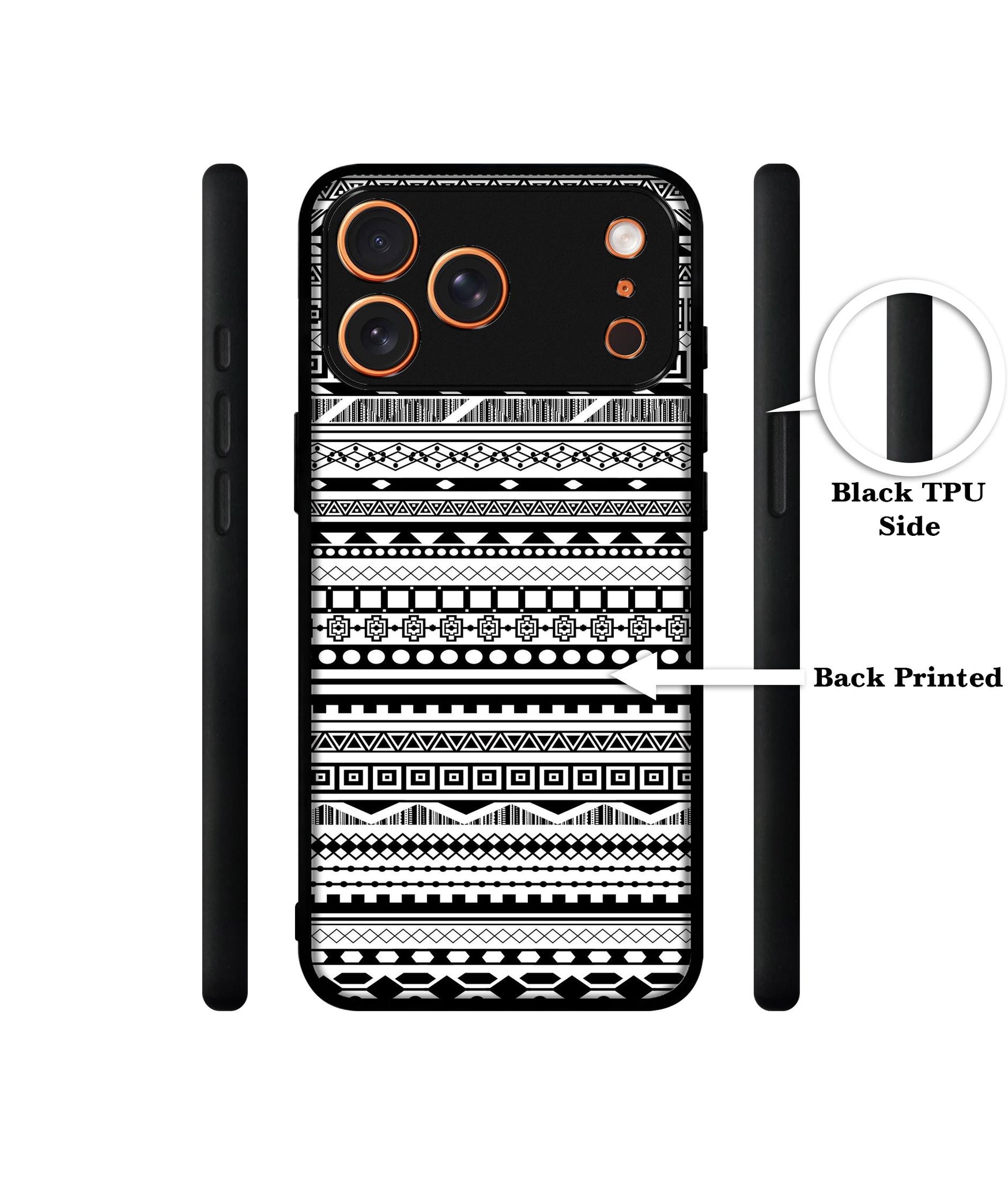 Black & White Patterns Designer 2D Printed Back Case Cover for Apple iPhone 17 Pro Max