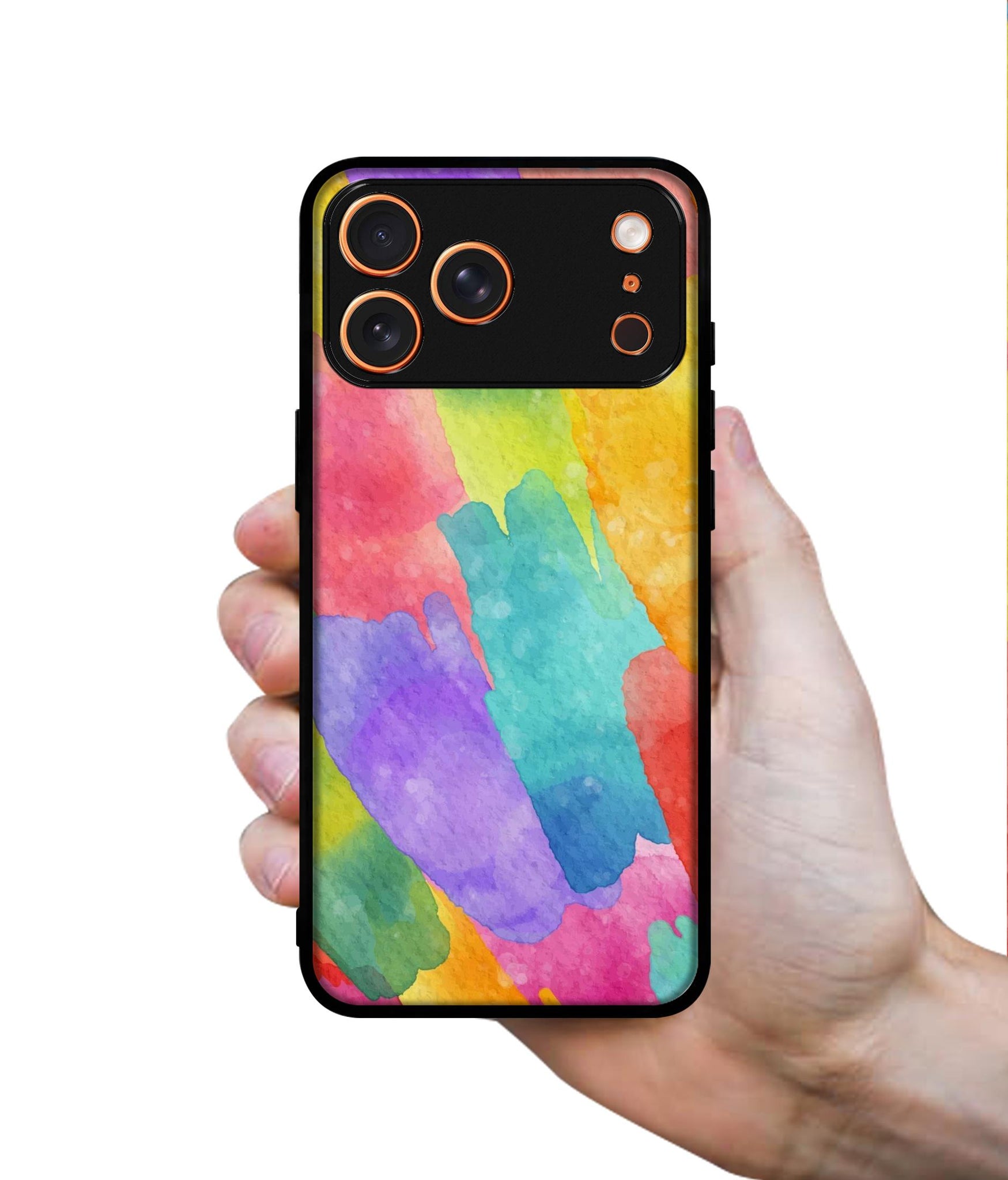 Water Paint Colorful Abstract Designer 2D Printed Back Case Cover for Apple iPhone 17 Pro Max