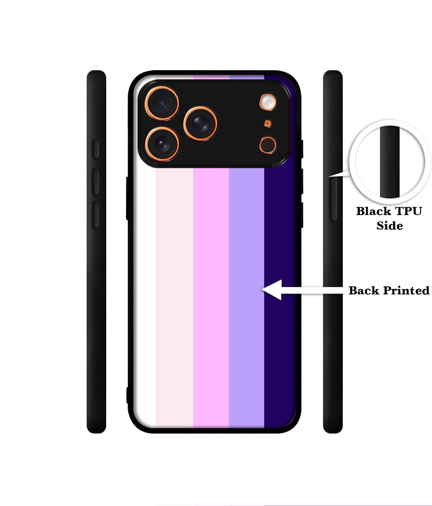Pink and Purple Lines Designer 2D Printed Back Case Cover for Apple iPhone 17 Pro Max
