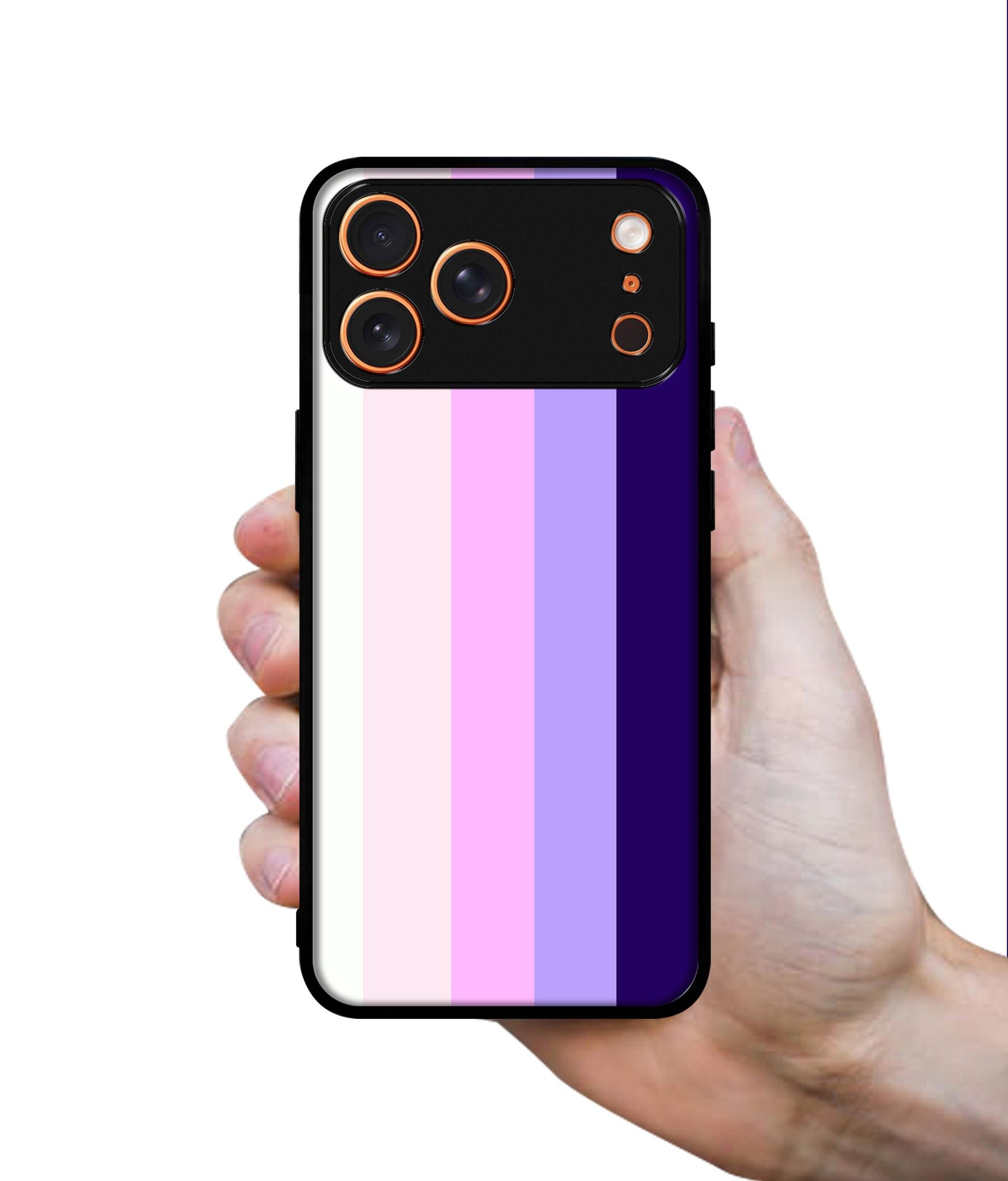 Pink and Purple Lines Designer 2D Printed Back Case Cover for Apple iPhone 17 Pro Max