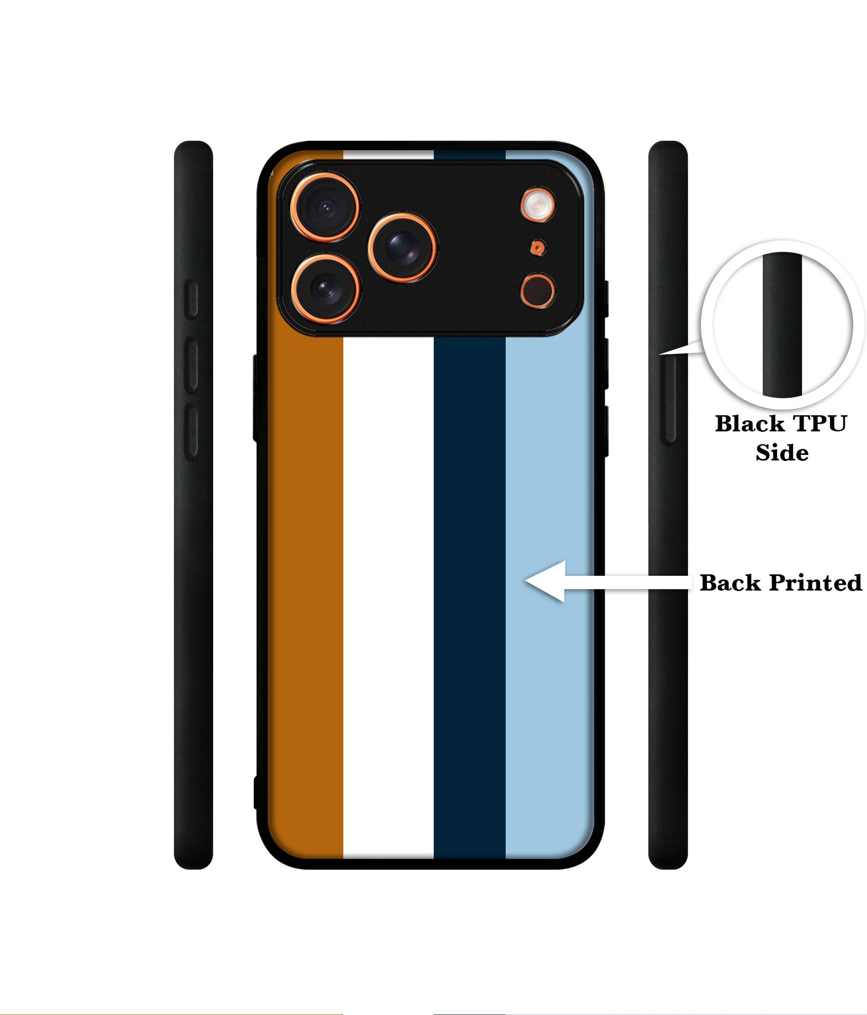 Color Stripes Designer 2D Printed Back Case Cover for Apple iPhone 17 Pro Max